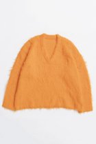 【メゾンスペシャル/MAISON SPECIAL】のLong Shaggy V-neck Knit/ロングシャギーVネックニット ORG(オレンジ)|ID: prp329100004759024 ipo3291000000034434316