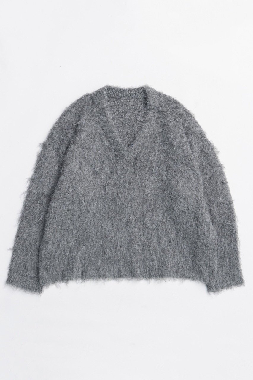 【メゾンスペシャル/MAISON SPECIAL】のLong Shaggy V-neck Knit/ロングシャギーVネックニット インテリア・キッズ・メンズ・レディースファッション・服の通販 founy(ファニー) 　ファッション　Fashion　レディースファッション　Fashion for Women　トップス・カットソー　Cut & Sew Tops　ニット　Knit Tops & Sweaters　カジュアルプルオーバー・ニットトップス　Pullovers & Knit Tops / Casual Pullovers　Vネックトップス　V-Neck Tops / V-Cut Neckline Shirts　リラックス　Relax, Relaxed Fit　エレガント 上品　Elegant　新作・新入荷　New Arrivals / New In　GRY(グレー)|ID: prp329100004759024 ipo3291000000034434318