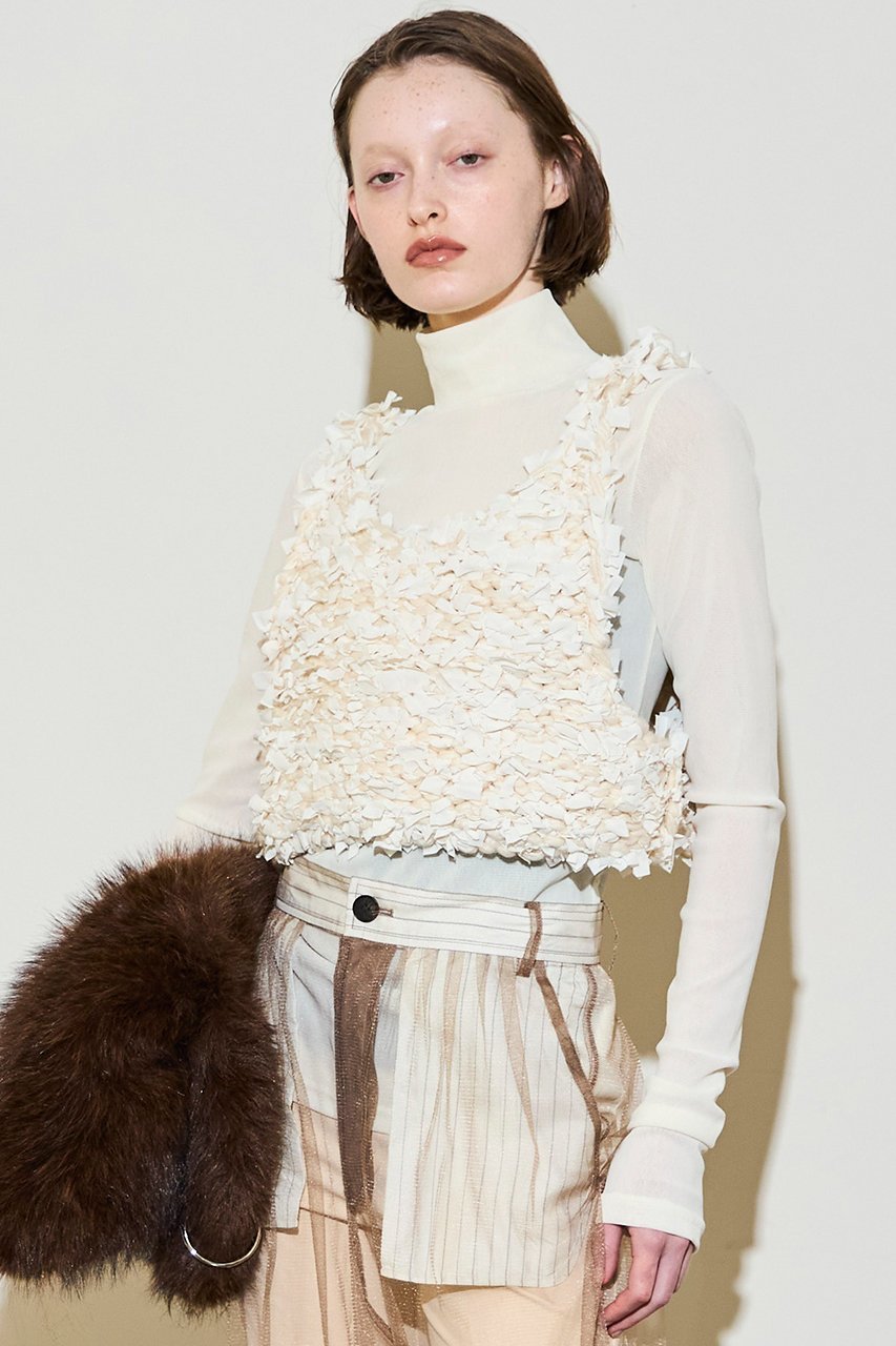 【メゾンスペシャル/MAISON SPECIAL】のRibbon Knit Camisole Tops/リボンニットキャミトップス 人気、トレンドファッション・服の通販 founy(ファニー) 　ファッション　Fashion　レディースファッション　Fashion for Women　トップス・カットソー　Cut & Sew Tops　ニット　Knit Tops & Sweaters　キャミソール&ノースリーブ　Camisoles & Sleeveless Tops　カジュアルプルオーバー・ニットトップス　Pullovers & Knit Tops / Casual Pullovers　カットソー　Cut and Sewn Top　トレンド　Trend, Trending Now　other-7|ID: prp329100004759025 ipo3291000000035861118