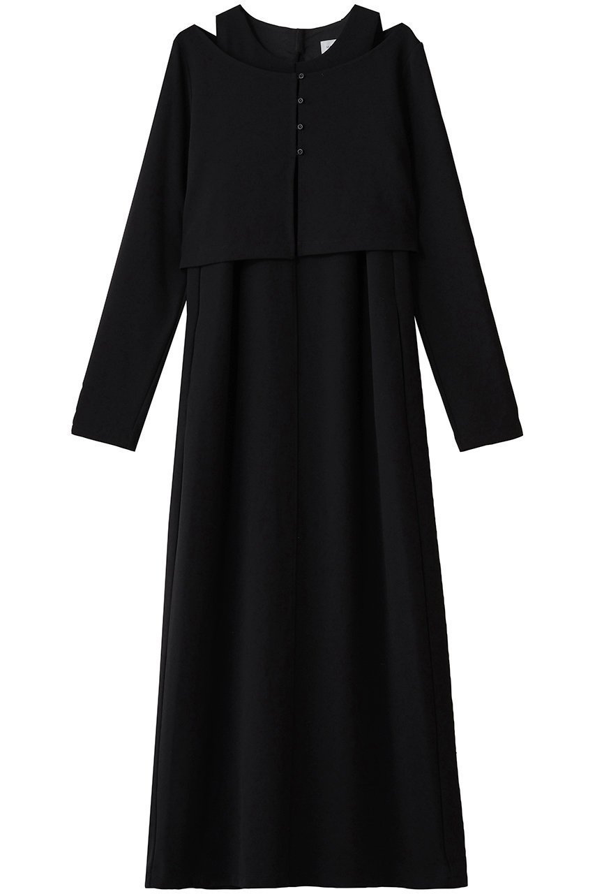 【マノフ/MANOF】のSHORT BLOUSE SET ONE PIECE インテリア・キッズ・メンズ・レディースファッション・服の通販 founy(ファニー) 　ファッション　Fashion　レディースファッション　Fashion for Women　ワンピース　Dresses　チュニック　Tunic Tops & Dresses　アメリカン　American Style　ショート　Short, Short Length　スリーブ　Sleeve, Long Sleeve / Short Sleeve　チュニック　Tunic, Long Top　ロング　Long, Long-Length　新作・新入荷　New Arrivals / New In　BLACK|ID: prp329100004759029 ipo3291000000034434355