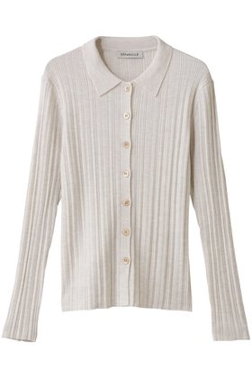 【デパリエ/DEPAREILLE】 ハイゲージリブポロカーディガン人気、トレンドファッション・服の通販 founy(ファニー) ファッション Fashion レディースファッション Fashion for Women トップス・カットソー Cut & Sew Tops ニット Knit Tops & Sweaters カーディガン・羽織り Layered Style Cardigans カーディガン Cardigan, Knitwear クラシカル Classical, Vintage-Inspired シンプル Simple, Minimal スラックス Slacks, Dress Pants デニム Denim, Jeans Material エレガント 上品 Elegant 新作・新入荷 New Arrivals / New In |ID:prp329100004759033