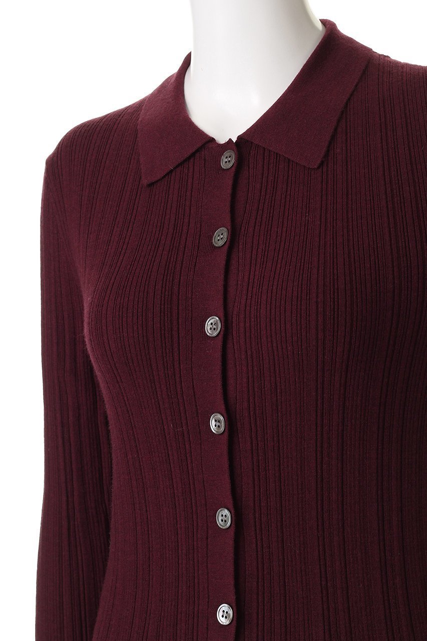 【デパリエ/DEPAREILLE】のハイゲージリブポロカーディガン 人気、トレンドファッション・服の通販 founy(ファニー) 　ファッション　Fashion　レディースファッション　Fashion for Women　トップス・カットソー　Cut & Sew Tops　ニット　Knit Tops & Sweaters　カーディガン・羽織り　Layered Style Cardigans　カーディガン　Cardigan, Knitwear　クラシカル　Classical, Vintage-Inspired　シンプル　Simple, Minimal　スラックス　Slacks, Dress Pants　デニム　Denim, Jeans Material　エレガント 上品　Elegant　新作・新入荷　New Arrivals / New In　other-5|ID: prp329100004759033 ipo3291000000034434390