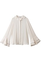 【ジェイドット/j.】のドレープアセテートフリルブラウス 人気、トレンドファッション・服の通販 founy(ファニー) ファッション Fashion レディースファッション Fashion for Women トップス・カットソー Cut & Sew Tops シャツ・ブラウス・オフィスカジュアル Elegant Blouses & Button-Ups スラックス Slacks, Dress Pants スリーブ Sleeve, Long Sleeve / Short Sleeve デニム Denim, Jeans Material ドレープ Drape, Draping Fabric フリル Frill, Ruffle フレア Flare, Flared ロング Long, Long-Length 新作・新入荷 New Arrivals / New In thumbnail ホワイト|ID: prp329100004759038 ipo3291000000034434425