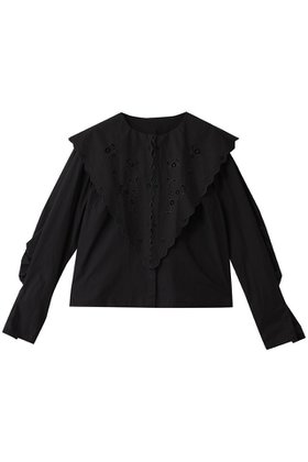 【ハー/HER.】 エンブロイダリーカラーブラウス人気、トレンドファッション・服の通販 founy(ファニー) ファッション Fashion レディースファッション Fashion for Women トップス・カットソー Cut & Sew Tops シャツ・ブラウス・オフィスカジュアル Elegant Blouses & Button-Ups カフス Cuff Design スリーブ Sleeve, Long Sleeve / Short Sleeve フレア Flare, Flared ロング Long, Long-Length |ID:prp329100004759875