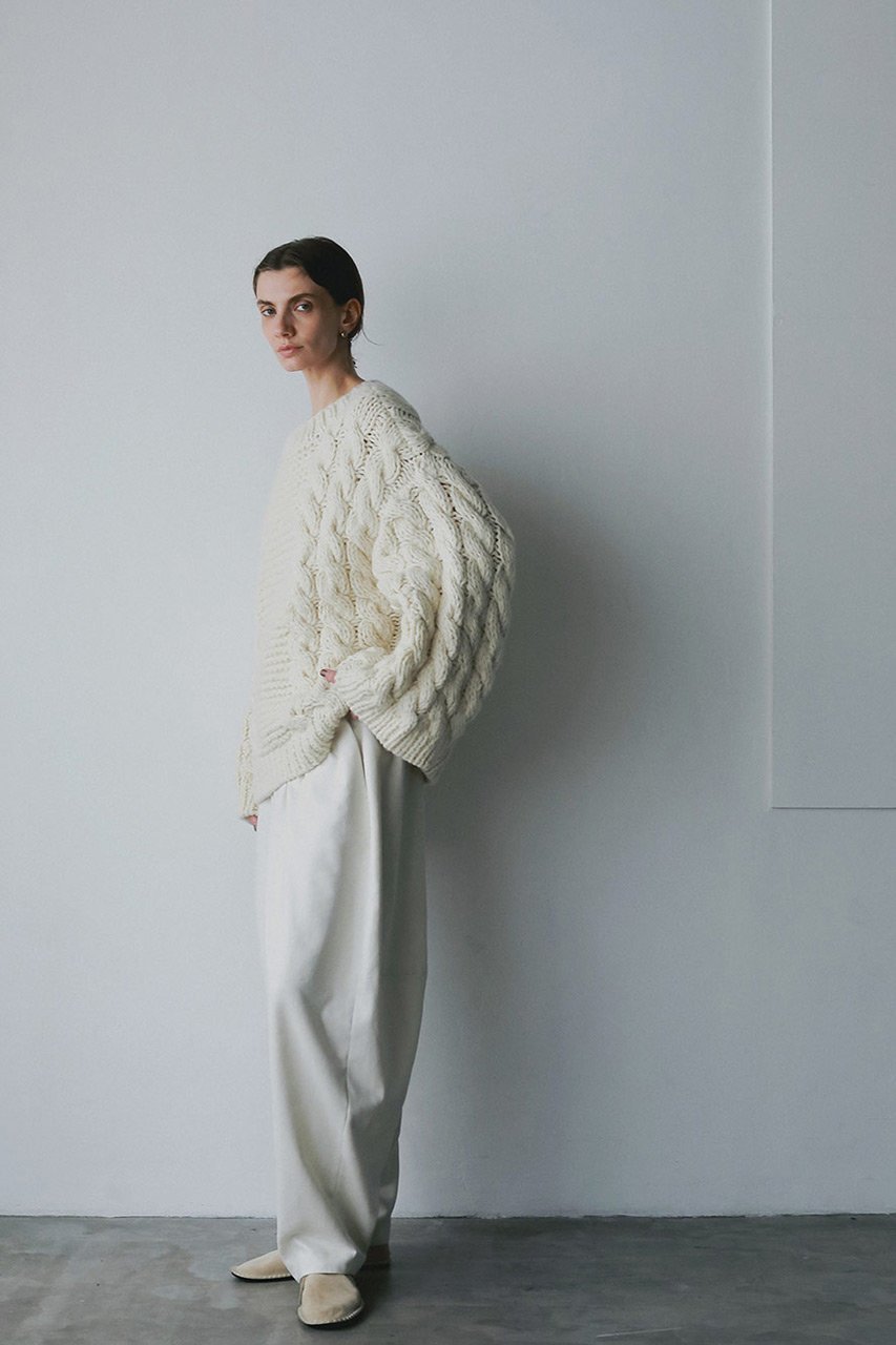 【ハー/HER.】の【11/6 12:00販売開始】ハンドケーブルニットプルオーバー 人気、トレンドファッション・服の通販 founy(ファニー)  ファッション Fashion レディースファッション Fashion for Women トップス・カットソー Cut & Sew Tops ニット Knit Tops & Sweaters カジュアルプルオーバー・ニットトップス Pullovers & Knit Tops / Casual Pullovers スリーブ Sleeve, Long Sleeve / Short Sleeve ハンド Hand, Handmade ワイド Wide, Wide Fit 手編み Hand-Knitted, Handmade Knit 新作・新入荷 New Arrivals / New In other-8|ID: prp329100004759876 ipo3291000000034442334