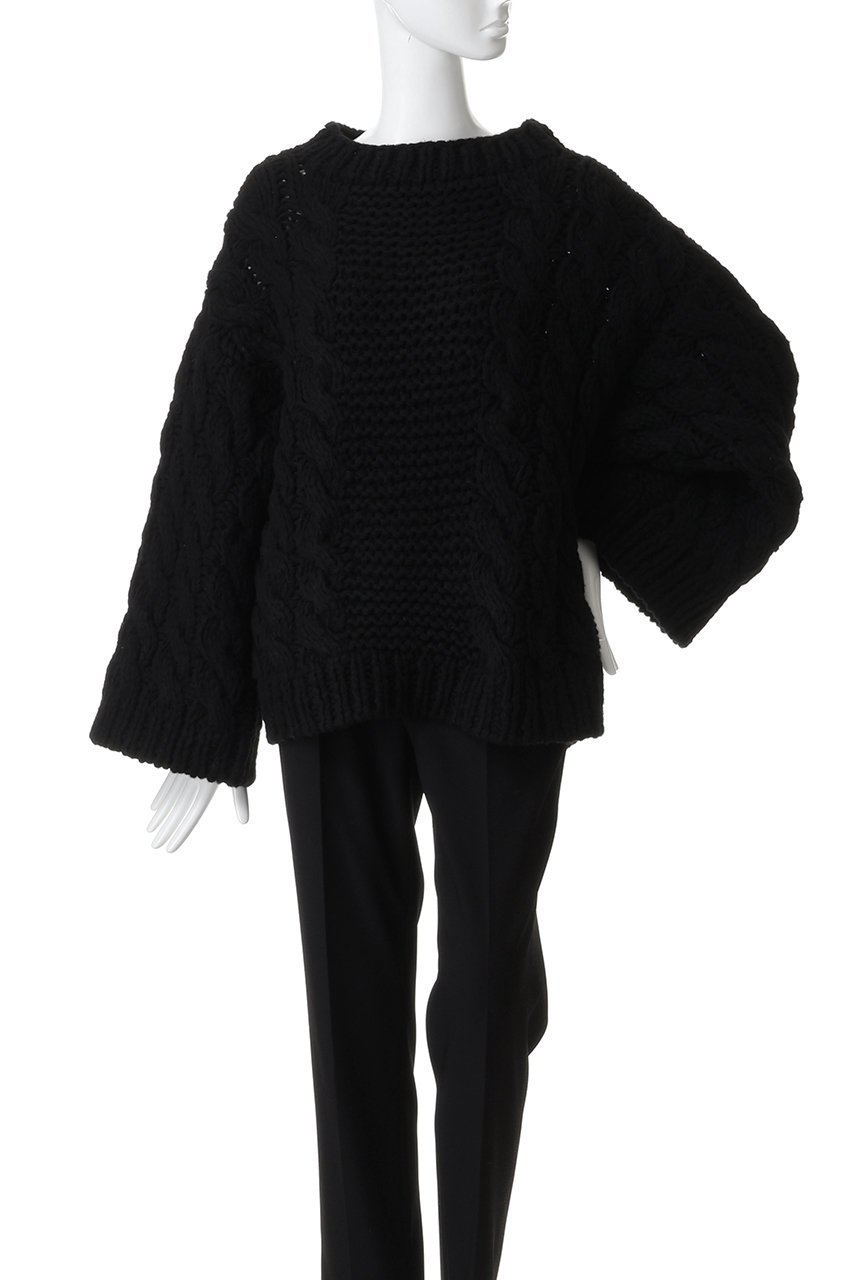 【ハー/HER.】のハンドケーブルニットプルオーバー 人気、トレンドファッション・服の通販 founy(ファニー) 　ファッション　Fashion　レディースファッション　Fashion for Women　トップス・カットソー　Cut & Sew Tops　ニット　Knit Tops & Sweaters　カジュアルプルオーバー・ニットトップス　Pullovers & Knit Tops / Casual Pullovers　スリーブ　Sleeve, Long Sleeve / Short Sleeve　ハンド　Hand, Handmade　ワイド　Wide, Wide Fit　手編み　Hand-Knitted, Handmade Knit　other-2|ID: prp329100004759876 ipo3291000000035388013