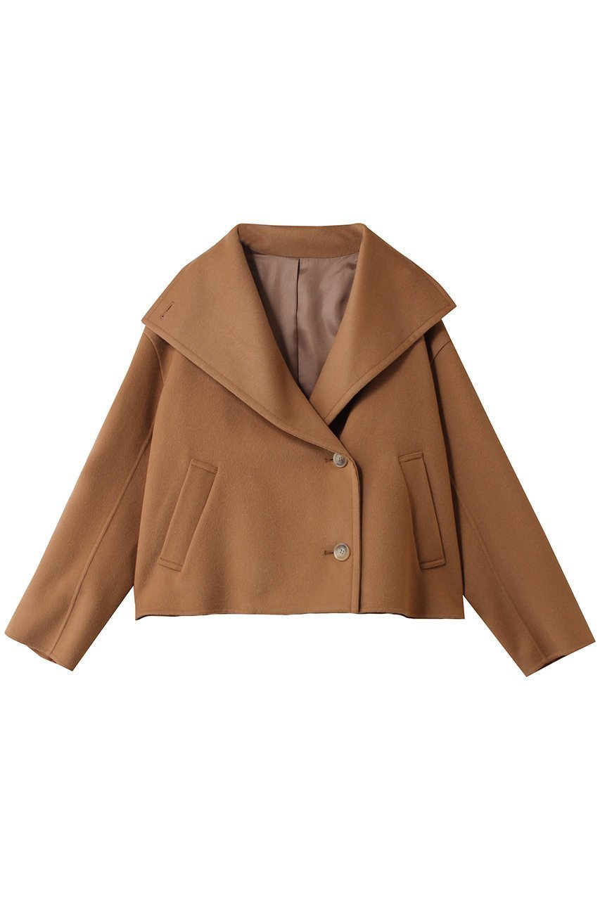 【ハー/HER.】のウールカシミヤリバージャケット インテリア・キッズ・メンズ・レディースファッション・服の通販 founy(ファニー) 　ファッション　Fashion　レディースファッション　Fashion for Women　アウター　Coat / Outerwear Collection　レディースジャケット・軽アウター　Jackets　インナー　Innerwear　シンプル　Simple, Minimal　ジャケット　Jacket, Outerwear　スタンド　Stand Collar, Upright Stand　トレンド　Trend, Trending Now　パターン　Pattern, Design Print　リラックス　Relax, Relaxed Fit　ロング　Long, Long-Length　エレガント 上品　Elegant　冬　Winter / This Winter　キャメル|ID: prp329100004759877 ipo3291000000035388025