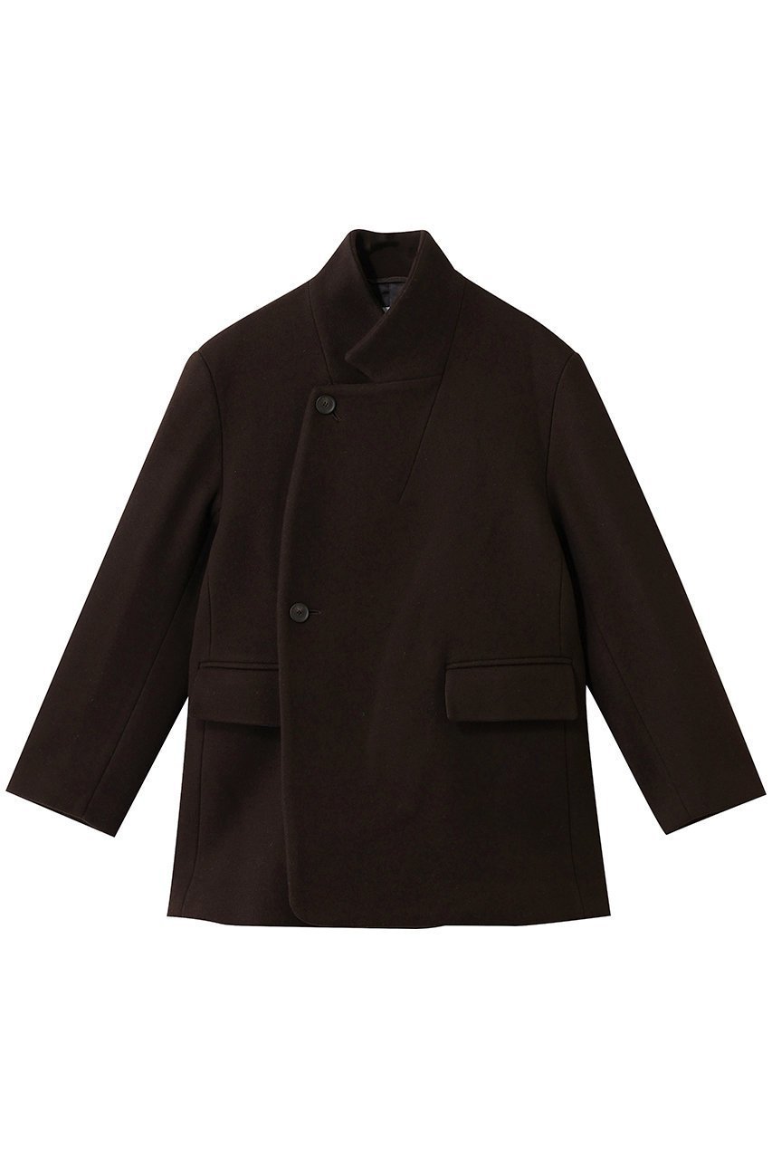 【スタニングルアー/STUNNING LURE】のスタンドカラーメルトンコート インテリア・キッズ・メンズ・レディースファッション・服の通販 founy(ファニー) ファッション Fashion レディースファッション Fashion for Women アウター Coat / Outerwear Collection コート・ロングコート・ピーコート Long Coats, Peacoats & More イタリア Italy ショルダー Shoulder, Shoulder Strap シンプル Simple, Minimal スタンド Stand Collar, Upright Stand バランス Balance, Style Balance ミドル Middle Length, Mid Height ロング Long, Long-Length エレガント 上品 Elegant ブラウン|ID: prp329100004760535 ipo3291000000035478358