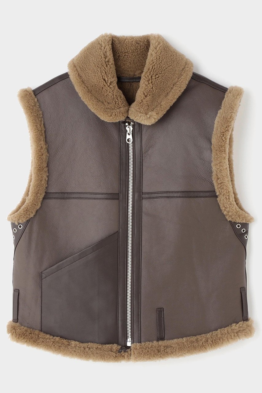 【ル フィル/LE PHIL】のSHEARLING VEST インテリア・キッズ・メンズ・レディースファッション・服の通販 founy(ファニー)  ファッション Fashion レディースファッション Fashion for Women アウター Coat / Outerwear Collection レディースジャケット・軽アウター Jackets ジャケット Jacket, Outerwear スタンダード Standard, Basic ニューヨーク New York, NYC Style A/W・秋冬 Autumn/Winter ブラウン|ID: prp329100004760536 ipo3291000000034451464