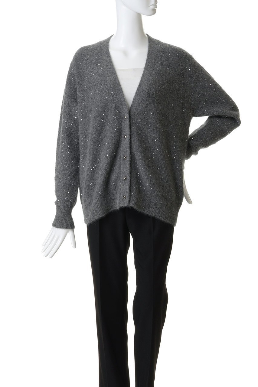 【ベイジ,/BEIGE,】のAMARILLO / スパンコールフォックスニットカーディガン 人気、トレンドファッション・服の通販 founy(ファニー) 　ファッション　Fashion　レディースファッション　Fashion for Women　トップス・カットソー　Cut & Sew Tops　ニット　Knit Tops & Sweaters　カーディガン・羽織り　Layered Style Cardigans　インナー　Innerwear　カーディガン　Cardigan, Knitwear　シンプル　Simple, Minimal　スパンコール　Sequins, Sequin Embellishment　ダウン　Down, Puffer　デニム　Denim, Jeans Material　フォックス　Fox, Fox Fur　メタル　Metal, Metal Parts　ラグジュアリー　Luxury, Elegant　エレガント 上品　Elegant　other-5|ID: prp329100004761684 ipo3291000000034628199