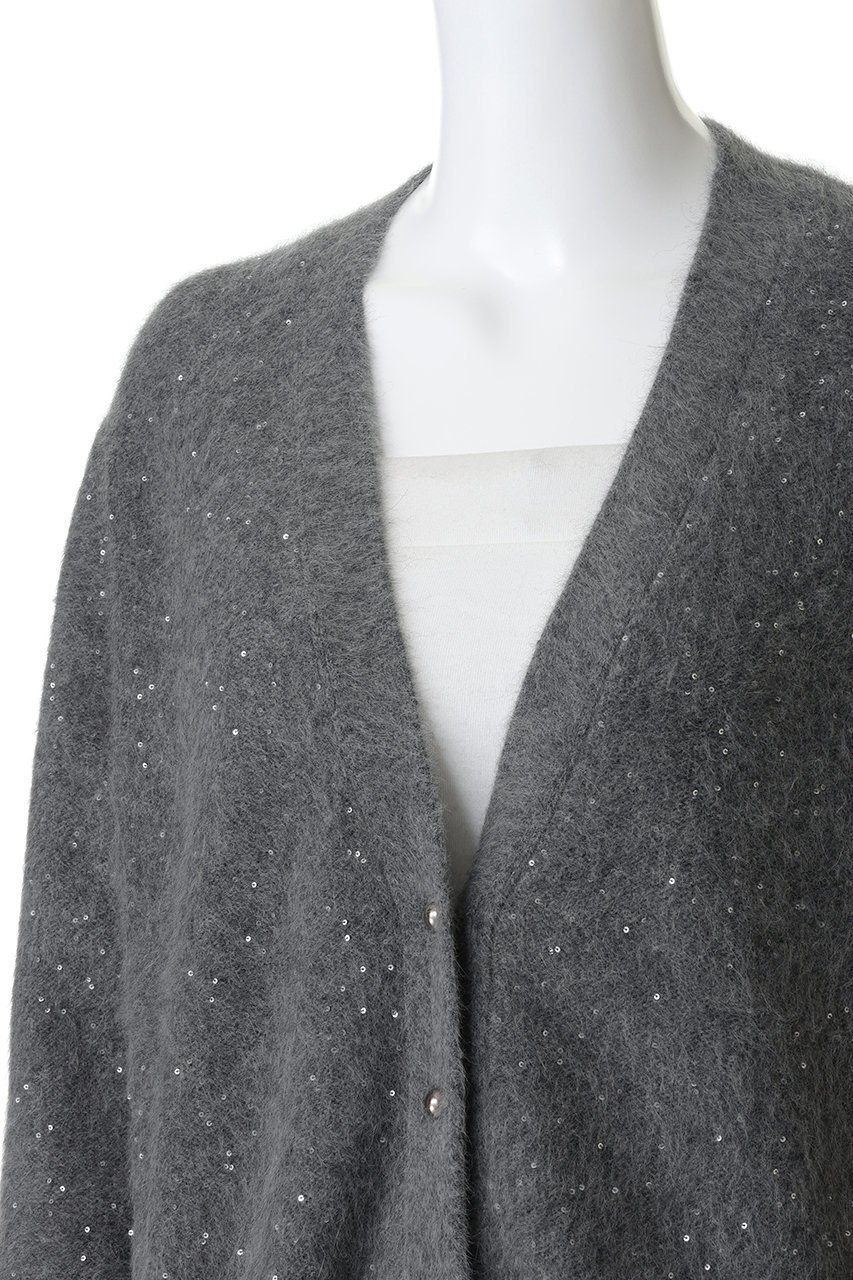 【ベイジ,/BEIGE,】のAMARILLO / スパンコールフォックスニットカーディガン 人気、トレンドファッション・服の通販 founy(ファニー) 　ファッション　Fashion　レディースファッション　Fashion for Women　トップス・カットソー　Cut & Sew Tops　ニット　Knit Tops & Sweaters　カーディガン・羽織り　Layered Style Cardigans　インナー　Innerwear　カーディガン　Cardigan, Knitwear　シンプル　Simple, Minimal　スパンコール　Sequins, Sequin Embellishment　ダウン　Down, Puffer　デニム　Denim, Jeans Material　フォックス　Fox, Fox Fur　メタル　Metal, Metal Parts　ラグジュアリー　Luxury, Elegant　エレガント 上品　Elegant　other-8|ID: prp329100004761684 ipo3291000000034628202