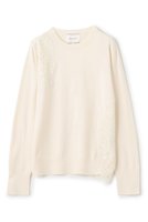【ベイジ,/BEIGE,】のWILLOW / アシンメトリーレースクルーネックニット 人気、トレンドファッション・服の通販 founy(ファニー) ファッション Fashion レディースファッション Fashion for Women トップス・カットソー Cut & Sew Tops ニット Knit Tops & Sweaters カジュアルプルオーバー・ニットトップス Pullovers & Knit Tops / Casual Pullovers アシンメトリー Asymmetrical Style カッティング Cutting Detail デニム Denim, Jeans Material レース Lace, Lace Fabric エレガント 上品 Elegant ビジネス 仕事 通勤 Business / Work / Commuting 新作・新入荷 New Arrivals / New In |ID:prp329100004761685