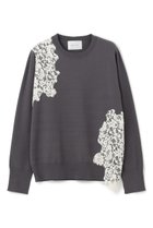 【ベイジ,/BEIGE,】のWILLOW / アシンメトリーレースクルーネックニット 人気、トレンドファッション・服の通販 founy(ファニー) ファッション Fashion レディースファッション Fashion for Women トップス・カットソー Cut & Sew Tops ニット Knit Tops & Sweaters カジュアルプルオーバー・ニットトップス Pullovers & Knit Tops / Casual Pullovers アシンメトリー Asymmetrical Style カッティング Cutting Detail デニム Denim, Jeans Material レース Lace, Lace Fabric エレガント 上品 Elegant ビジネス 仕事 通勤 Business / Work / Commuting 新作・新入荷 New Arrivals / New In thumbnail Warm Gray|ID: prp329100004761685 ipo3291000000034461358