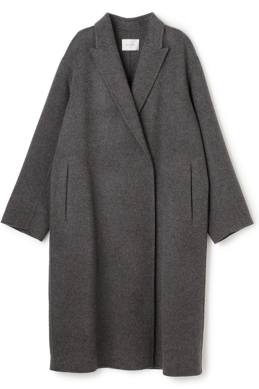 【ベイジ,/BEIGE,】のZION / ウールロングチェスターコート インテリア・キッズ・メンズ・レディースファッション・服の通販 founy(ファニー) ファッション Fashion レディースファッション Fashion for Women アウター Coat / Outerwear Collection コート・ロングコート・ピーコート Long Coats, Peacoats & More チェスターコート・ロング丈アウター Chester Coats / Chesterfield Long Coats インナー Innerwear チェスターコート Chester Coat, Long Coat フロント Front, Front Design ロング Long, Long-Length 新作・新入荷 New Arrivals / New In 秋 Autumn Charcoal|ID: prp329100004761688 ipo3291000000034461380