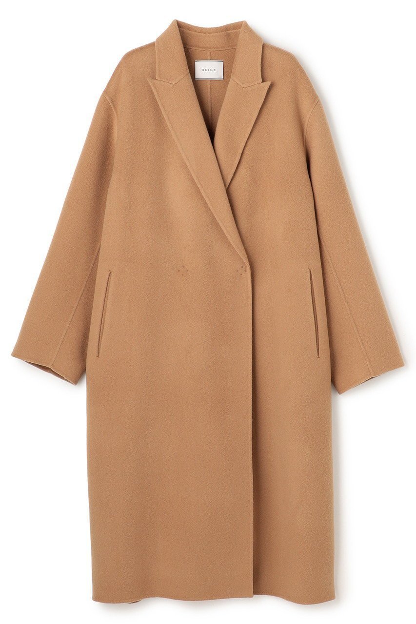 【ベイジ,/BEIGE,】のZION / ウールロングチェスターコート インテリア・キッズ・メンズ・レディースファッション・服の通販 founy(ファウニー) 　ファッション　Fashion　レディースファッション　Fashion for Women　アウター　Coat / Outerwear Collection　コート・ロングコート・ピーコート　Long Coats, Peacoats & More　チェスターコート・ロング丈アウター　Chester Coats / Chesterfield Long Coats　インナー　Innerwear　チェスターコート　Chester Coat, Long Coat　フロント　Front, Front Design　ロング　Long, Long-Length　秋　Autumn　Camel|ID: prp329100004761688 ipo3291000000036502952