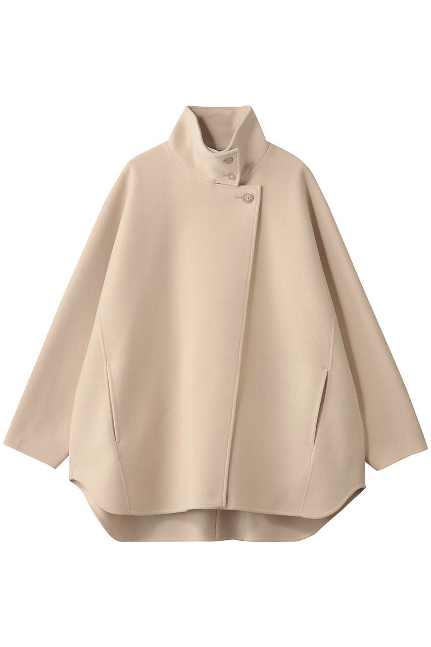 【スタニングルアー/STUNNING LURE】のrオーバーミドルコート インテリア・キッズ・メンズ・レディースファッション・服の通販 founy(ファニー) 　ファッション　Fashion　レディースファッション　Fashion for Women　アウター　Coat / Outerwear Collection　コート・ロングコート・ピーコート　Long Coats, Peacoats & More　なめらか　Smooth, Silky Texture　ショルダー　Shoulder, Shoulder Strap　パターン　Pattern, Design Print　ボトム　Bottoms, Lower Wear　ミドル　Middle Length, Mid Height　ラウンド　Round, Round Neck　ロング　Long, Long-Length　新作・新入荷　New Arrivals / New In　ライトベージュ|ID: prp329100004761689 ipo3291000000034461386