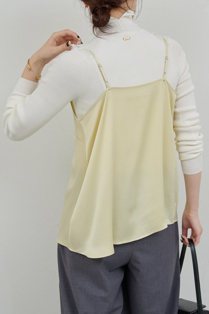 【ガリャルダガランテ/GALLARDAGALANTE】のレースキャミ 人気、トレンドファッション・服の通販 founy(ファニー) 　ファッション　Fashion　レディースファッション　Fashion for Women　トップス・カットソー　Cut & Sew Tops　キャミソール&ノースリーブ　Camisoles & Sleeveless Tops　シャツ・ブラウス・オフィスカジュアル　Elegant Blouses & Button-Ups　ロングTシャツ・Tシャツ　Longline T-Shirts & Tees　カットソー・ベーシックTシャツ　Cut-and-Sewn Tops / Stretch Tees & Basics　おすすめ　Recommended / Our Picks　アクセサリー　Fashion Accessories　イエロー　Yellow　インナー　Innerwear　エレガント 上品　Elegant　キャミソール　Camisole, Spaghetti Strap Top　タンク　Tank Top, Sleeveless Top　フィット　Fit, Slim Fit　レース　Lace, Lace Fabric　再入荷　Restock / Back in Stock　other-7|ID: prp329100004761728 ipo3291000000035388227