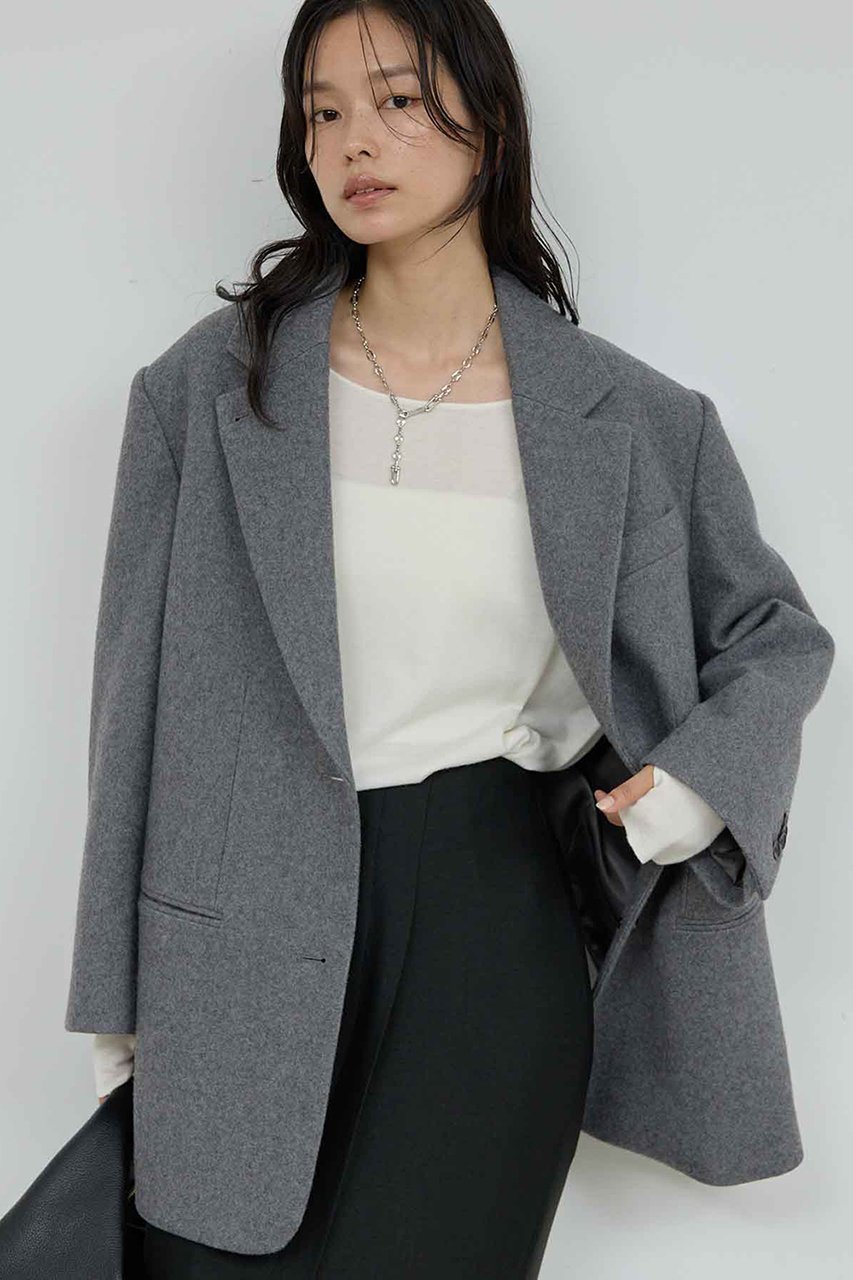 【ガリャルダガランテ/GALLARDAGALANTE】の圧縮メルトンジャコート 人気、トレンドファッション・服の通販 founy(ファニー) ファッション Fashion レディースファッション Fashion for Women アウター Coat / Outerwear Collection コート・ロングコート・ピーコート Long Coats, Peacoats & More ショート Short, Short Length シンプル Simple, Minimal ジャケット Jacket, Outerwear スリット Slit, Slit Detail トレンド Trend, Trending Now バランス Balance, Style Balance 新作・新入荷 New Arrivals / New In other-6|ID: prp329100004761731 ipo3291000000034461667