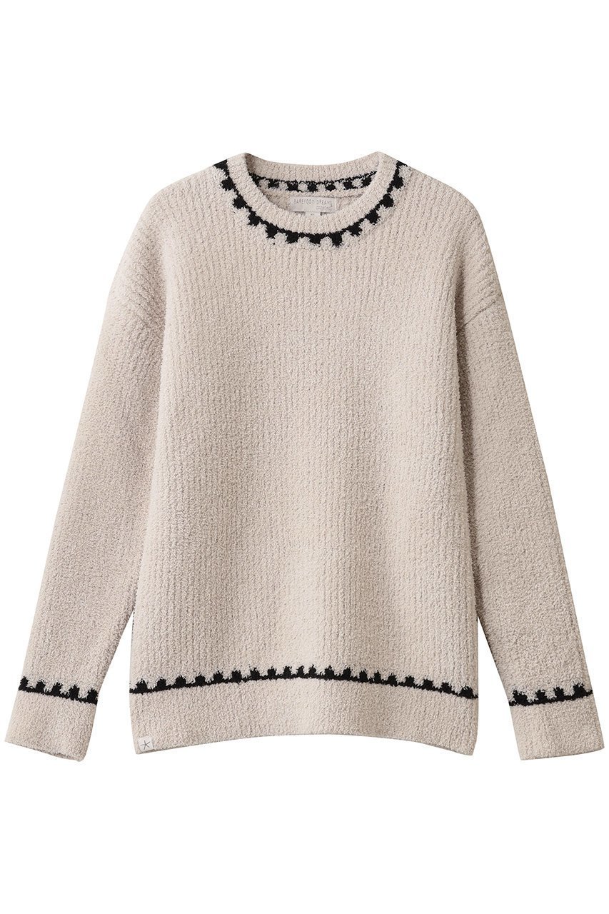 【ベアフット ドリームズ/BAREFOOT DREAMS】のコージーシック リブプルオーバー ブランケットステッチ インテリア・キッズ・メンズ・レディースファッション・服の通販 founy(ファニー) ファッション Fashion レディースファッション Fashion for Women トップス・カットソー Cut & Sew Tops ニット Knit Tops & Sweaters カジュアルプルオーバー・ニットトップス Pullovers & Knit Tops / Casual Pullovers なめらか Smooth, Silky Texture クラシック Classic, Timeless Style ジャカード/ジャガード Jacquard, Woven Pattern ブランケット Blanket, Throw Blanket 新作・新入荷 New Arrivals / New In アイボリー|ID: prp329100004761757 ipo3291000000034461832