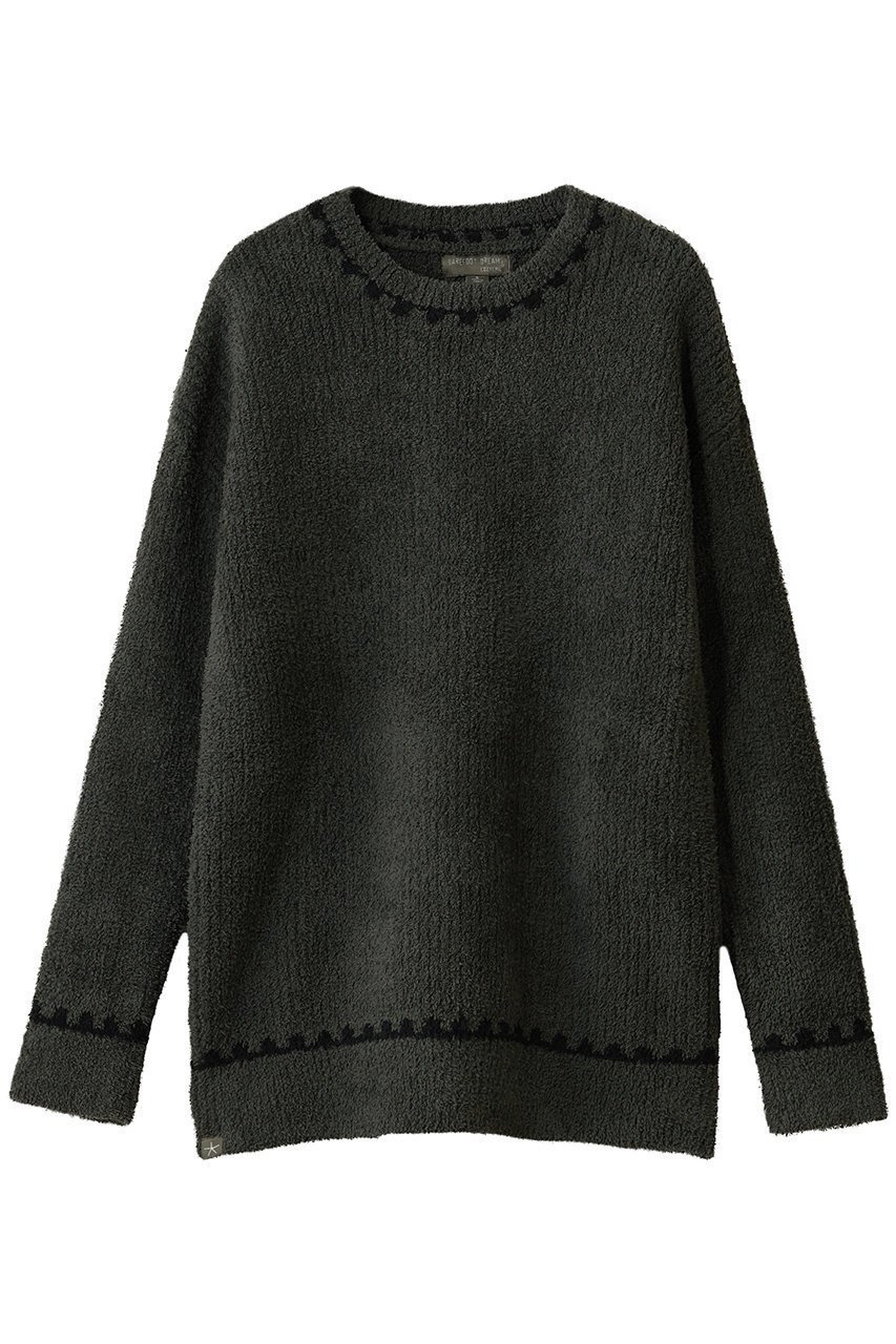 【ベアフット ドリームズ/BAREFOOT DREAMS】のコージーシック リブプルオーバー ブランケットステッチ インテリア・キッズ・メンズ・レディースファッション・服の通販 founy(ファニー) 　ファッション　Fashion　レディースファッション　Fashion for Women　トップス・カットソー　Cut & Sew Tops　ニット　Knit Tops & Sweaters　カジュアルプルオーバー・ニットトップス　Pullovers & Knit Tops / Casual Pullovers　なめらか　Smooth, Silky Texture　クラシック　Classic, Timeless Style　ジャカード／ジャガード　Jacquard, Woven Pattern　ブランケット　Blanket, Throw Blanket　再入荷　Restock / Back in Stock　ダークグリーン|ID: prp329100004761757 ipo3291000000034484113