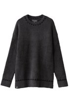 【ベアフット ドリームズ/BAREFOOT DREAMS】のコージーシック リブプルオーバー ブランケットステッチ チャコールグレー|ID: prp329100004761757 ipo3291000000034484114