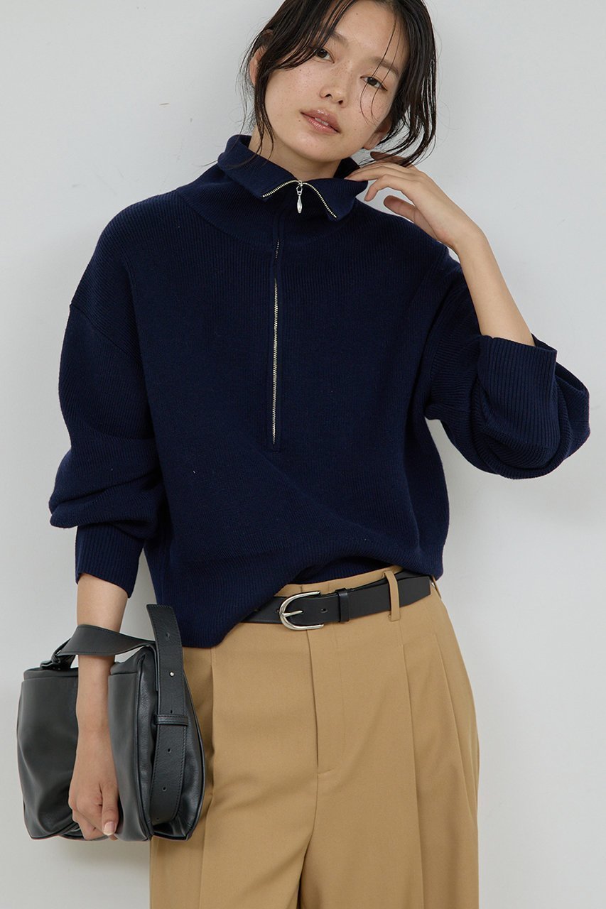 【ガリャルダガランテ/GALLARDAGALANTE】のハーフジップニット 人気、トレンドファッション・服の通販 founy(ファニー) ファッション Fashion レディースファッション Fashion for Women トップス・カットソー Cut & Sew Tops ニット Knit Tops & Sweaters カジュアルプルオーバー・ニットトップス Pullovers & Knit Tops / Casual Pullovers コンパクト Compact, Small Size ジップ Zip, Zipper スポーティ Sporty, Casual Athletic ハイネック High Neck, Mock Neck バランス Balance, Style Balance ボトム Bottoms, Lower Wear 新作・新入荷 New Arrivals / New In other-5|ID: prp329100004761762 ipo3291000000034461870