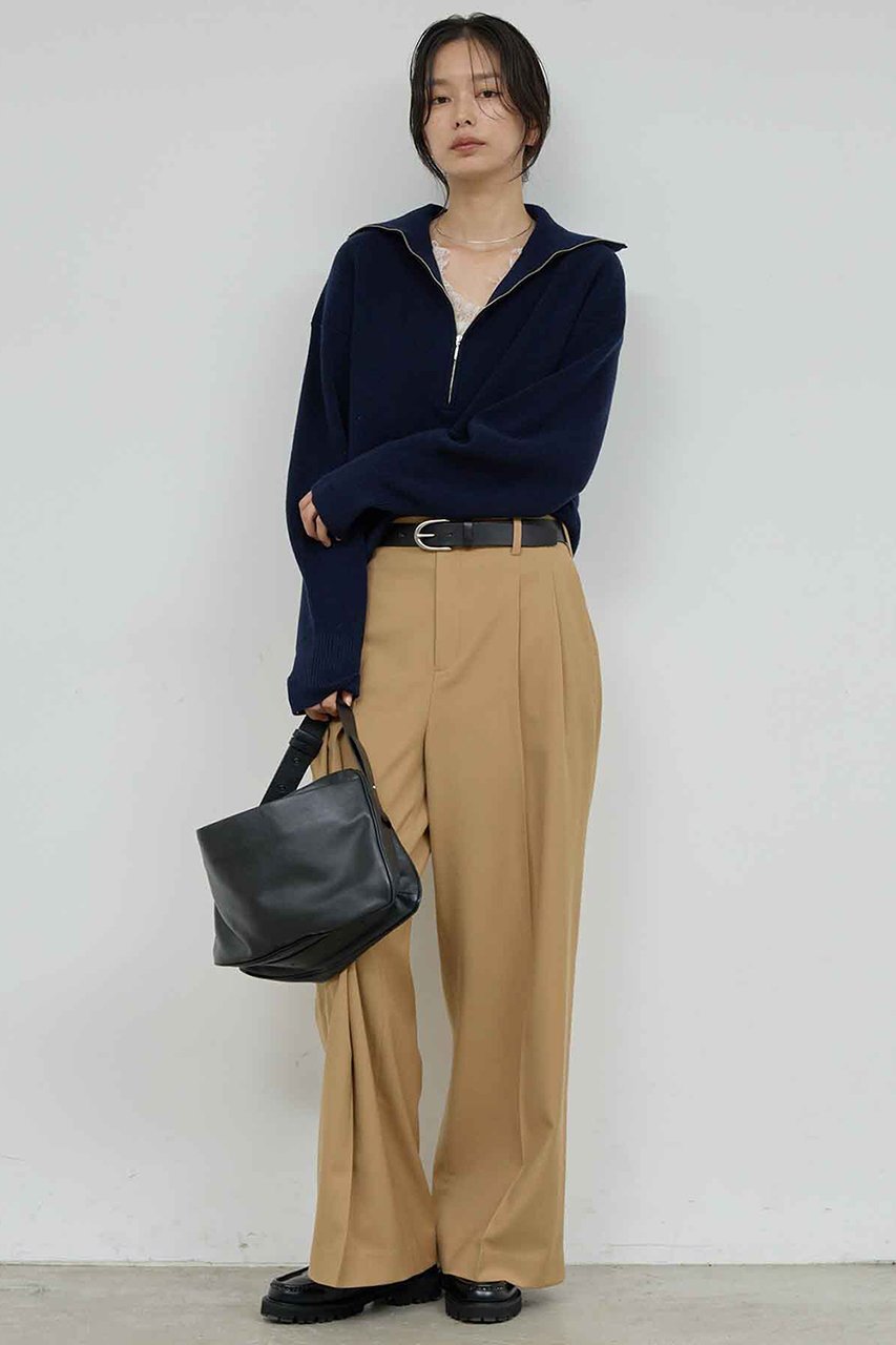 【ガリャルダガランテ/GALLARDAGALANTE】のハーフジップニット 人気、トレンドファッション・服の通販 founy(ファニー) 　ファッション　Fashion　レディースファッション　Fashion for Women　トップス・カットソー　Cut & Sew Tops　ニット　Knit Tops & Sweaters　カジュアルプルオーバー・ニットトップス　Pullovers & Knit Tops / Casual Pullovers　コンパクト　Compact, Small Size　ジップ　Zip, Zipper　スポーティ　Sporty, Casual Athletic　ハイネック　High Neck, Mock Neck　バランス　Balance, Style Balance　ボトム　Bottoms, Lower Wear　other-2|ID: prp329100004761762 ipo3291000000035501895