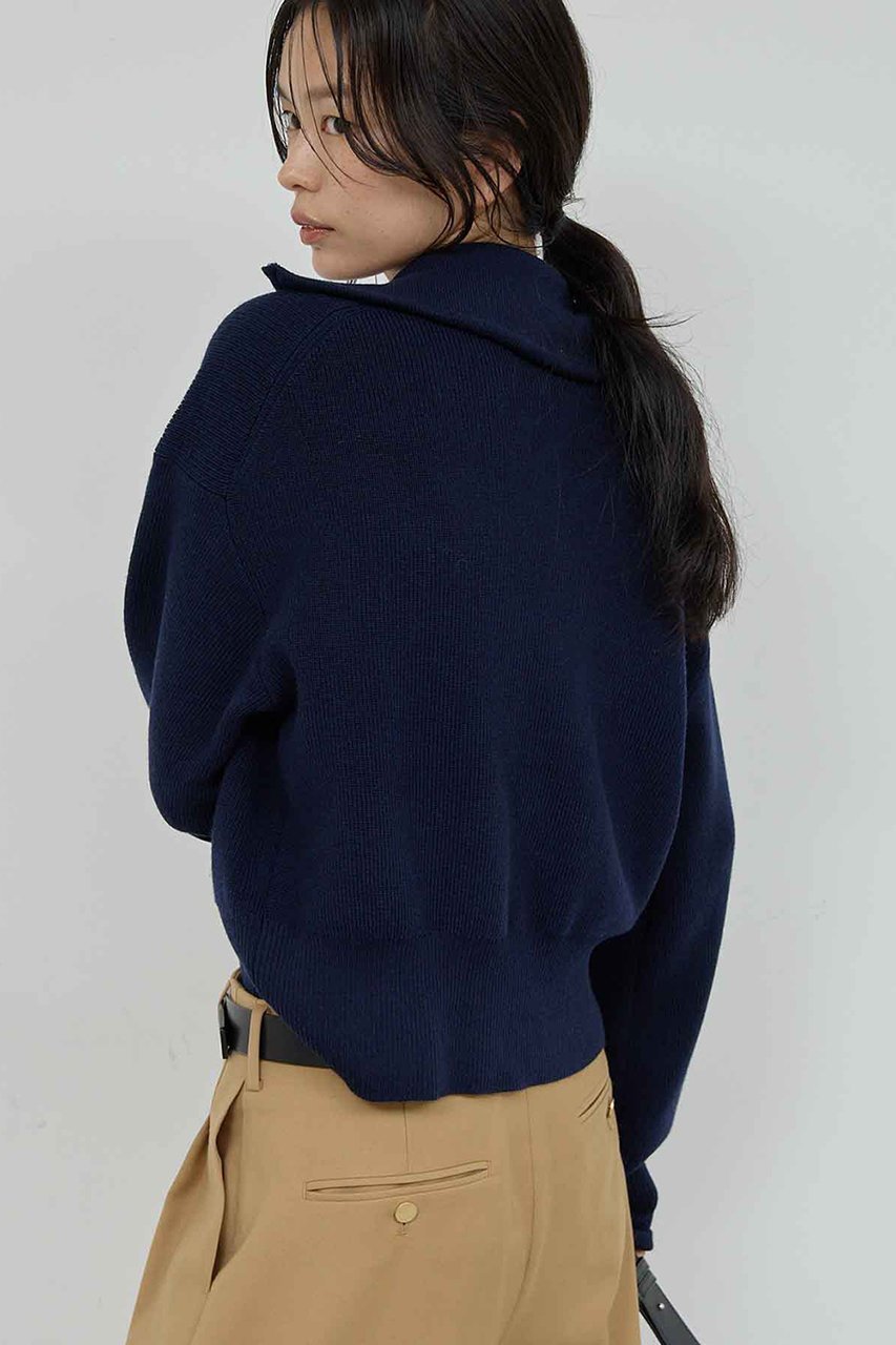 【ガリャルダガランテ/GALLARDAGALANTE】のハーフジップニット 人気、トレンドファッション・服の通販 founy(ファニー) 　ファッション　Fashion　レディースファッション　Fashion for Women　トップス・カットソー　Cut & Sew Tops　ニット　Knit Tops & Sweaters　カジュアルプルオーバー・ニットトップス　Pullovers & Knit Tops / Casual Pullovers　コンパクト　Compact, Small Size　ジップ　Zip, Zipper　スポーティ　Sporty, Casual Athletic　ハイネック　High Neck, Mock Neck　バランス　Balance, Style Balance　ボトム　Bottoms, Lower Wear　other-7|ID: prp329100004761762 ipo3291000000035501901