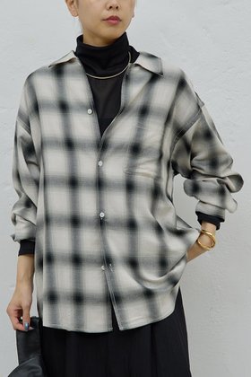 【ガリャルダガランテ/GALLARDAGALANTE】 オンブレチェックシャツ人気、トレンドファッション・服の通販 founy(ファニー) ファッション Fashion レディースファッション Fashion for Women トップス・カットソー Cut & Sew Tops シャツ・ブラウス・オフィスカジュアル Elegant Blouses & Button-Ups ジャケット Jacket, Outerwear スリーブ Sleeve, Long Sleeve / Short Sleeve チェック Check, Plaid, Tartan トレンド Trend, Trending Now ロング Long, Long-Length エレガント 上品 Elegant 新作・新入荷 New Arrivals / New In |ID:prp329100004761764