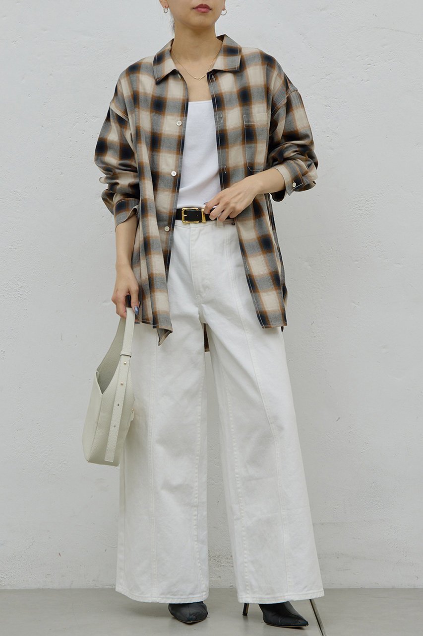 【ガリャルダガランテ/GALLARDAGALANTE】のオンブレチェックシャツ 人気、トレンドファッション・服の通販 founy(ファニー) 　ファッション　Fashion　レディースファッション　Fashion for Women　トップス・カットソー　Cut & Sew Tops　シャツ・ブラウス・オフィスカジュアル　Elegant Blouses & Button-Ups　ジャケット　Jacket, Outerwear　スリーブ　Sleeve, Long Sleeve / Short Sleeve　チェック　Check, Plaid, Tartan　トレンド　Trend, Trending Now　ロング　Long, Long-Length　エレガント 上品　Elegant　新作・新入荷　New Arrivals / New In　other-2|ID: prp329100004761764 ipo3291000000034461882