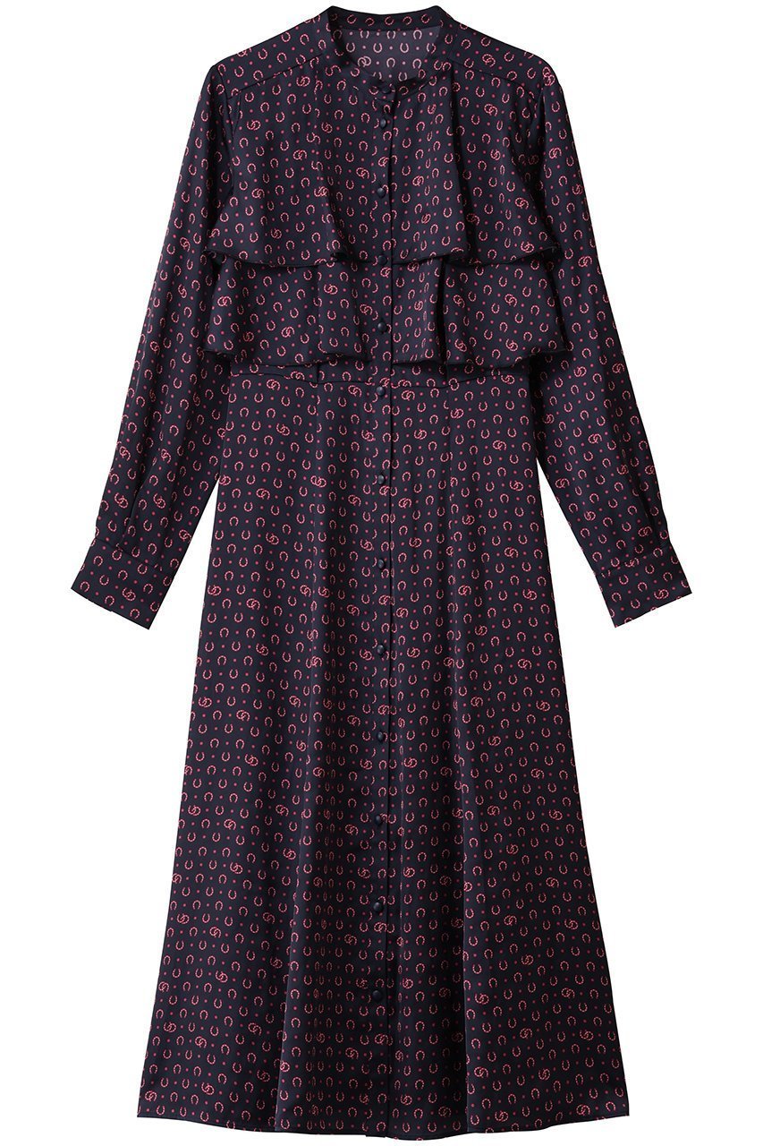 【アナイ/ANAYI】のホースシューPTフリルワンピース 人気、トレンドファッション・服の通販 founy(ファニー) 　ファッション　Fashion　レディースファッション　Fashion for Women　ワンピース　Dresses　チュニック　Tunic Tops & Dresses　スリーブ　Sleeve, Long Sleeve / Short Sleeve　チュニック　Tunic, Long Top　ドット　Polka Dot, Dot Pattern　フリル　Frill, Ruffle　フレア　Flare, Flared　プリント　Print, Printed Pattern　ロング　Long, Long-Length　エレガント 上品　Elegant　 other-1|ID: prp329100004761780 ipo3291000000035388302