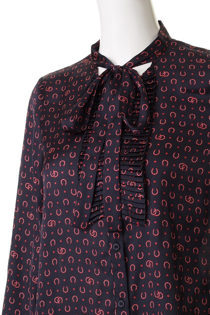 【アナイ/ANAYI】のホースシューPTプリーツタイブラウス 人気、トレンドファッション・服の通販 founy(ファニー) 　ファッション　Fashion　レディースファッション　Fashion for Women　トップス・カットソー　Cut & Sew Tops　シャツ・ブラウス・オフィスカジュアル　Elegant Blouses & Button-Ups　スリーブ　Sleeve, Long Sleeve / Short Sleeve　ドット　Polka Dot, Dot Pattern　フェミニン　Feminine, Girly　プリント　Print, Printed Pattern　プリーツ　Pleats, Pleated　ロング　Long, Long-Length　エレガント 上品　Elegant　other-5|ID: prp329100004761781 ipo3291000000035388319