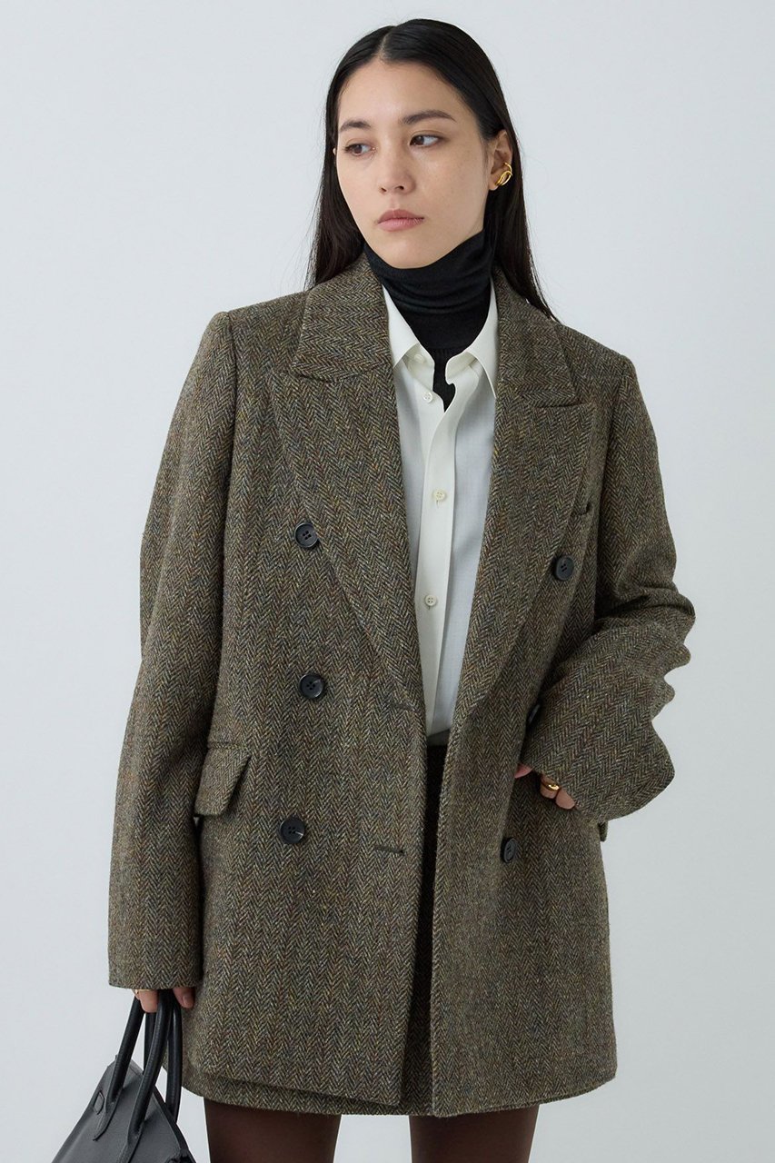 【カオス/Chaos】のハリスダブルジャケット インテリア・キッズ・メンズ・レディースファッション・服の通販 founy(ファニー) 　ファッション　Fashion　レディースファッション　Fashion for Women　アウター　Coat / Outerwear Collection　レディースジャケット・軽アウター　Jackets　インナー　Innerwear　ジャケット　Jacket, Outerwear　スウェット / スエット　Sweatshirt, Sweatwear　ロング　Long, Long-Length　定番　Standard, Basic Item　新作・新入荷　New Arrivals / New In　ブラウンチェック|ID: prp329100004761783 ipo3291000000034462017