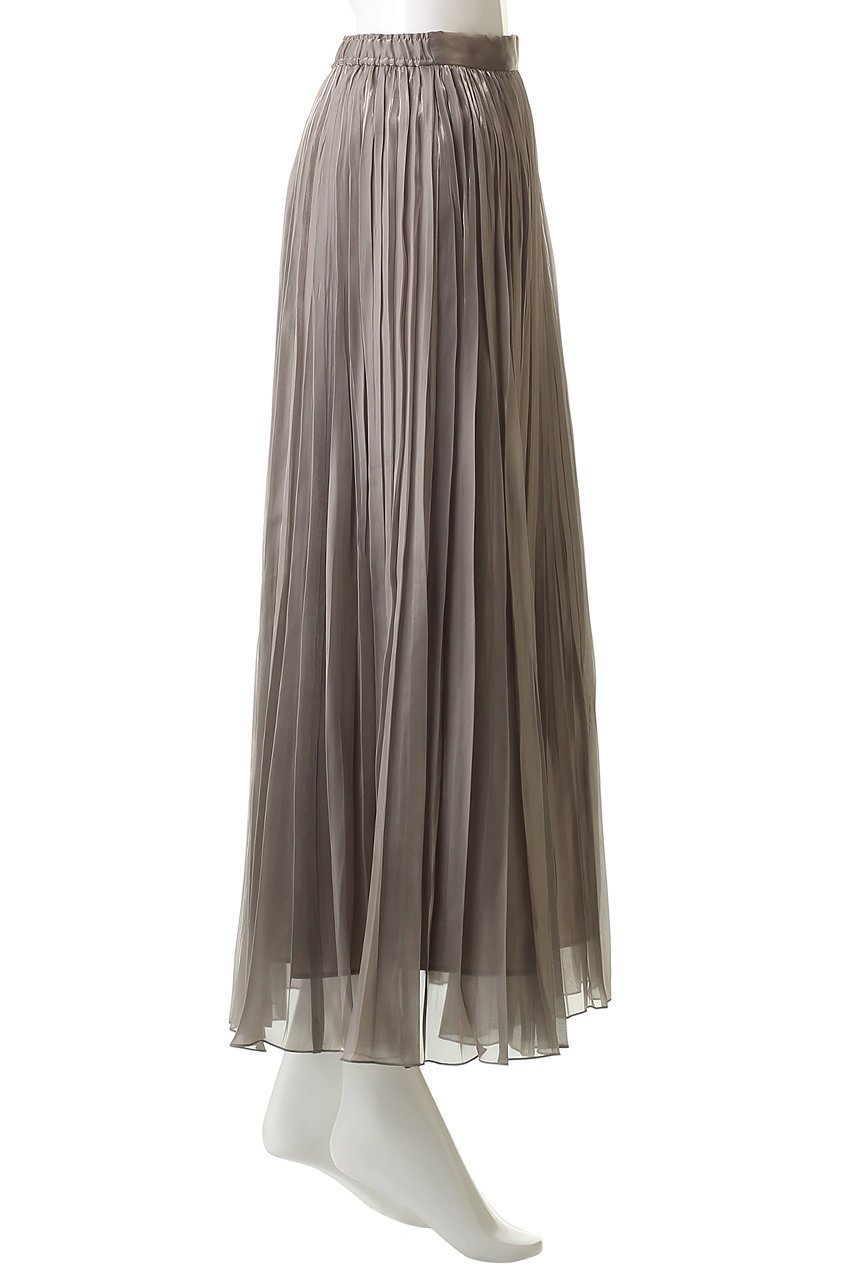 【プルミエ アロンディスモン/1er Arrondissement】のブライトシャンブレープリーツスカート 人気、トレンドファッション・服の通販 founy(ファニー) 　ファッション　Fashion　レディースファッション　Fashion for Women　スカート　Skirts　プリーツスカート / 上品フェミニンスタイル　Pleated Skirts　ロングスカート　Long Skirts / Maxi & Midi Skirts　オーガンジー　Organza Fabric　シャイニー　Shiny, Glossy Finish　プリーツ　Pleats, Pleated　ロング　Long, Long-Length　新作・新入荷　New Arrivals / New In　other-3|ID: prp329100004761786 ipo3291000000034462037