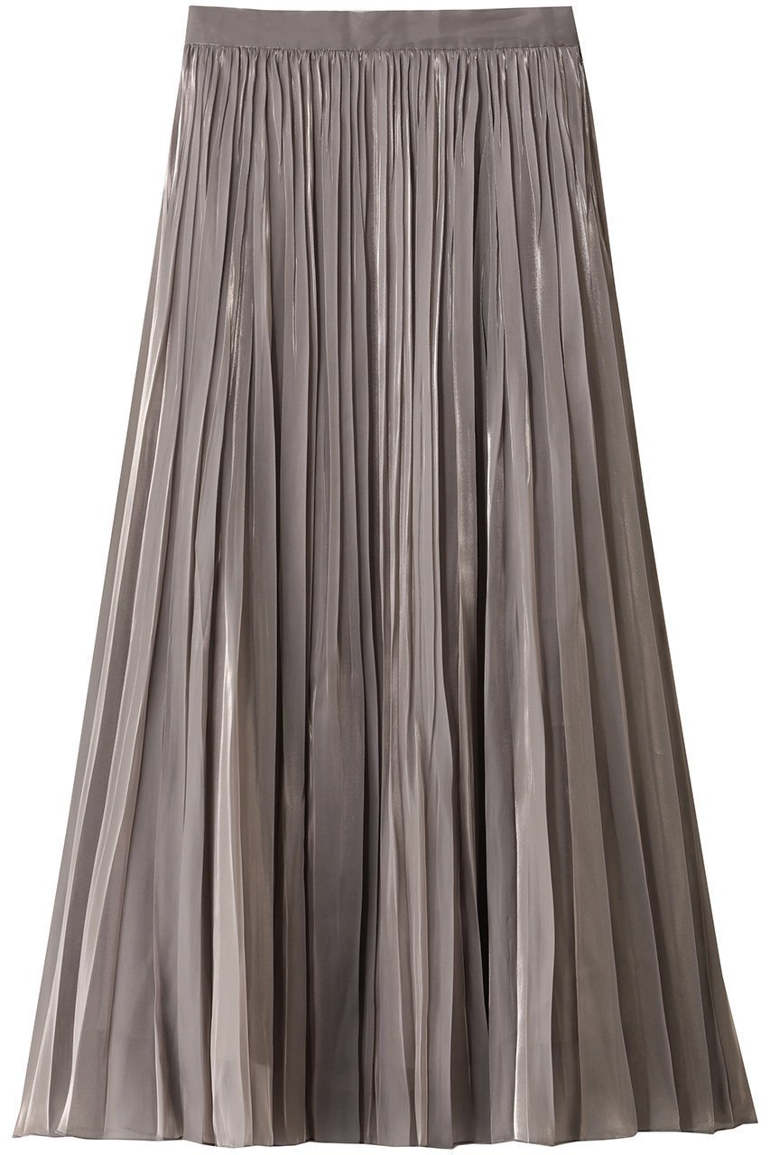 【プルミエ アロンディスモン/1er Arrondissement】のブライトシャンブレープリーツスカート 人気、トレンドファッション・服の通販 founy(ファニー) 　ファッション　Fashion　レディースファッション　Fashion for Women　スカート　Skirts　プリーツスカート / 上品フェミニンスタイル　Pleated Skirts　ロングスカート　Long Skirts / Maxi & Midi Skirts　オーガンジー　Organza Fabric　シャイニー　Shiny, Glossy Finish　プリーツ　Pleats, Pleated　ロング　Long, Long-Length　 other-1|ID: prp329100004761786 ipo3291000000035626171