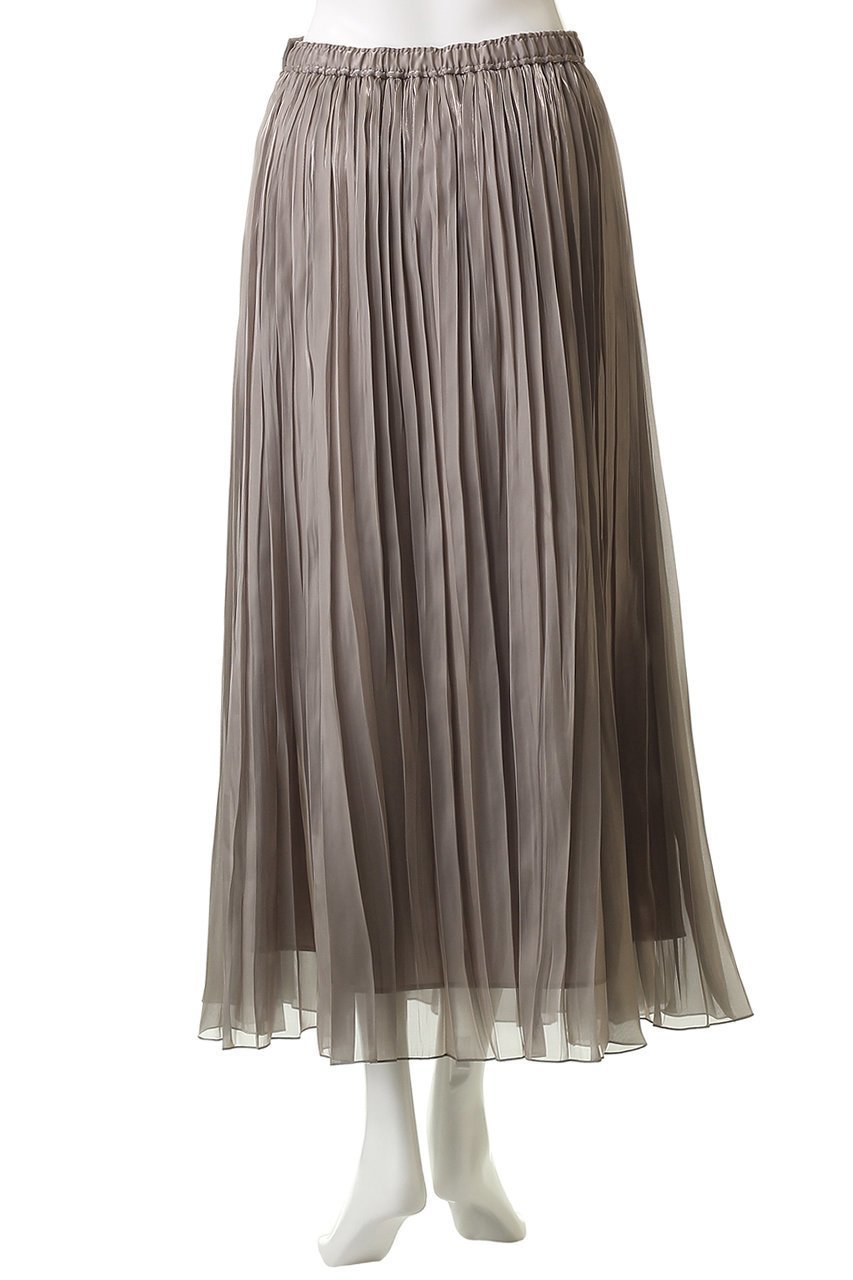 【プルミエ アロンディスモン/1er Arrondissement】のブライトシャンブレープリーツスカート 人気、トレンドファッション・服の通販 founy(ファニー) 　ファッション　Fashion　レディースファッション　Fashion for Women　スカート　Skirts　プリーツスカート / 上品フェミニンスタイル　Pleated Skirts　ロングスカート　Long Skirts / Maxi & Midi Skirts　オーガンジー　Organza Fabric　シャイニー　Shiny, Glossy Finish　プリーツ　Pleats, Pleated　ロング　Long, Long-Length　other-4|ID: prp329100004761786 ipo3291000000035626178