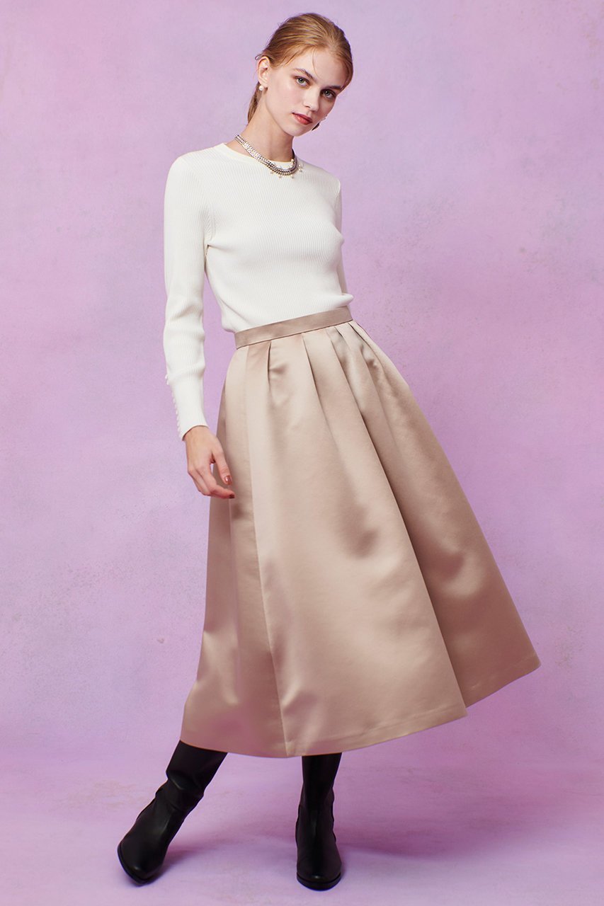 【アルアバイル/allureville】の【LOULOU WILLOUGHBY】ヘビーサテンタックスカート 人気、トレンドファッション・服の通販 founy(ファニー) ファッション Fashion レディースファッション Fashion for Women スカート Skirts ロングスカート Long Skirts / Maxi & Midi Skirts サテン Satin, Glossy Fabric シンプル Simple, Minimal ロング Long, Long-Length エレガント 上品 Elegant 冬 Winter / This Winter 新作・新入荷 New Arrivals / New In other-5|ID: prp329100004761790 ipo3291000000034462065