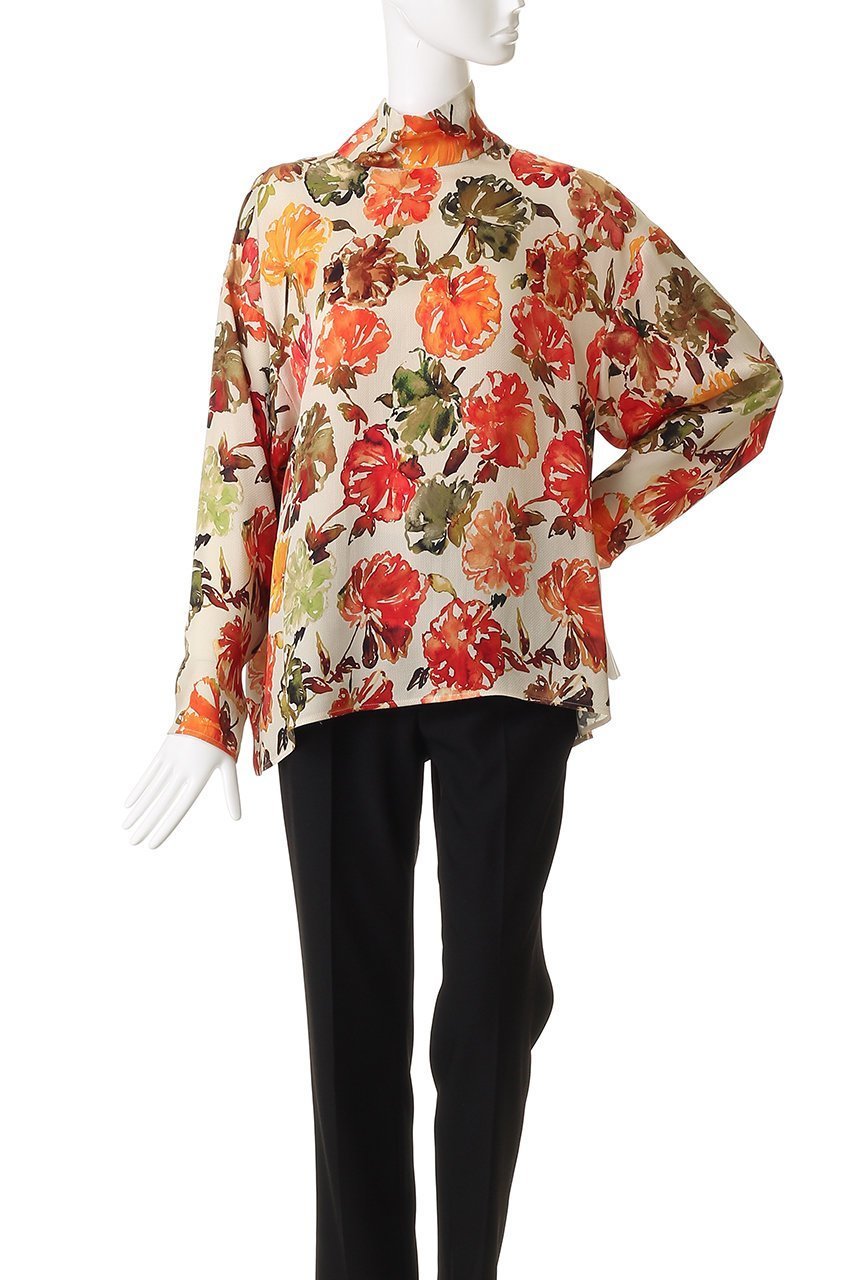 【デパリエ/DEPAREILLE】のジャカードフラワーブラウス 人気、トレンドファッション・服の通販 founy(ファニー) ファッション Fashion レディースファッション Fashion for Women トップス・カットソー Cut & Sew Tops シャツ・ブラウス・オフィスカジュアル Elegant Blouses & Button-Ups なめらか Smooth, Silky Texture ジャカード/ジャガード Jacquard, Woven Pattern スリーブ Sleeve, Long Sleeve / Short Sleeve フラワー Flower, Floral ロング Long, Long-Length 新作・新入荷 New Arrivals / New In other-2|ID: prp329100004761800 ipo3291000000034462136