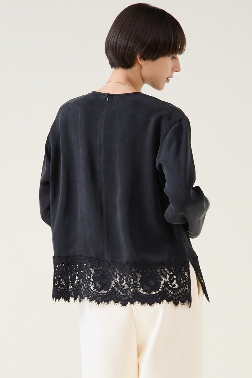 【マルティニーク/martinique】のキュプラリバーレースブラウス(セットアップ可) 人気、トレンドファッション・服の通販 founy(ファニー) 　ファッション　Fashion　レディースファッション　Fashion for Women　トップス・カットソー　Cut & Sew Tops　シャツ・ブラウス・オフィスカジュアル　Elegant Blouses & Button-Ups　2026年　2026　おすすめ　Recommended / Our Picks　インナー　Innerwear　エレガント 上品　Elegant　キュプラ　Cupro, Eco Fabric　サテン　Satin, Glossy Fabric　スリーブ　Sleeve, Long Sleeve / Short Sleeve　セットアップ　Set-Up, Coordinated Outfit　フランス　France, French　マニッシュ　Mannish, Boyish　レース　Lace, Lace Fabric　ロング　Long, Long-Length　夏　Summer　春　Spring　S/S・春夏　SS, Spring/Summer, Warm Season　other-3|ID: prp329100004761808 ipo3291000000035294536