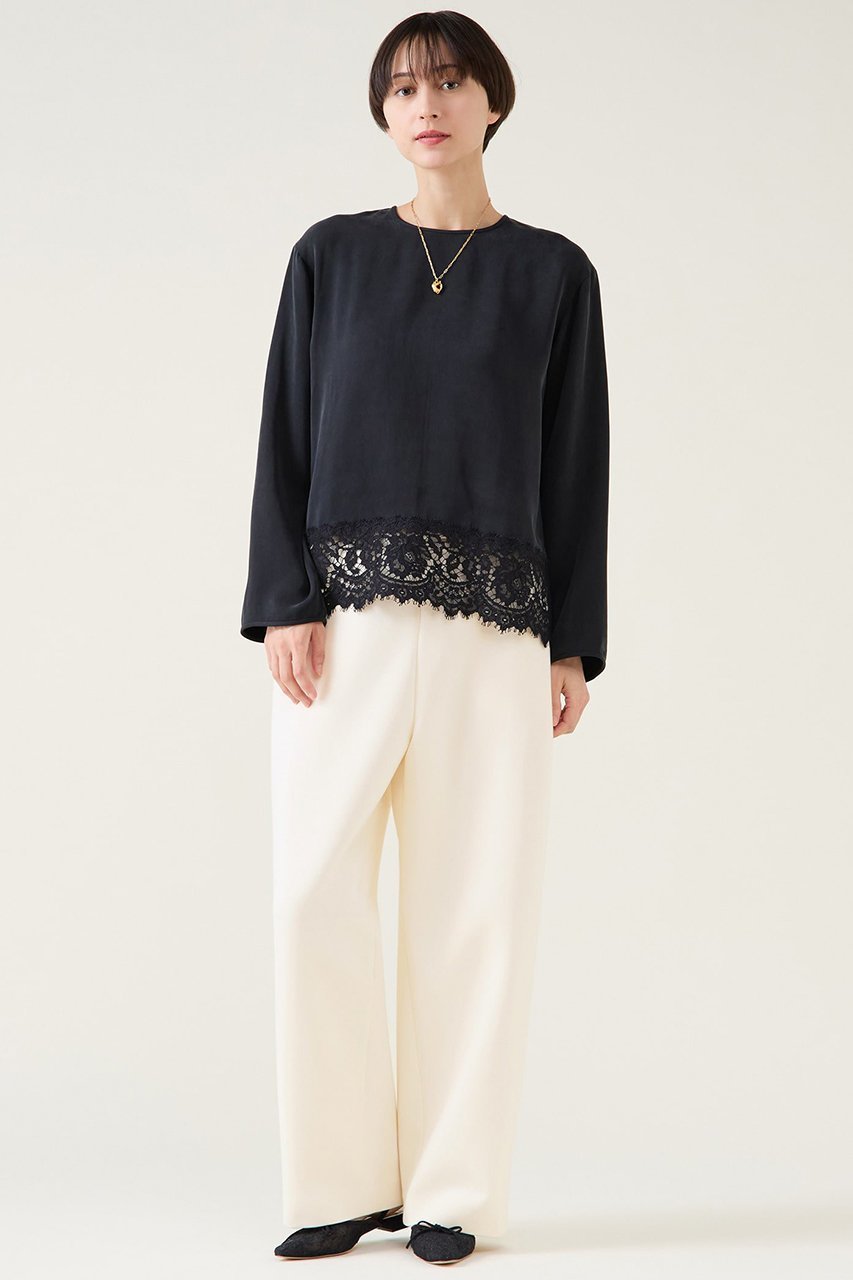 【マルティニーク/martinique】のキュプラリバーレースブラウス(セットアップ可) 人気、トレンドファッション・服の通販 founy(ファニー) 　ファッション　Fashion　レディースファッション　Fashion for Women　トップス・カットソー　Cut & Sew Tops　シャツ・ブラウス・オフィスカジュアル　Elegant Blouses & Button-Ups　2026年　2026　おすすめ　Recommended / Our Picks　インナー　Innerwear　エレガント 上品　Elegant　キュプラ　Cupro, Eco Fabric　サテン　Satin, Glossy Fabric　スリーブ　Sleeve, Long Sleeve / Short Sleeve　セットアップ　Set-Up, Coordinated Outfit　フランス　France, French　マニッシュ　Mannish, Boyish　レース　Lace, Lace Fabric　ロング　Long, Long-Length　夏　Summer　春　Spring　S/S・春夏　SS, Spring/Summer, Warm Season　other-4|ID: prp329100004761808 ipo3291000000035294537