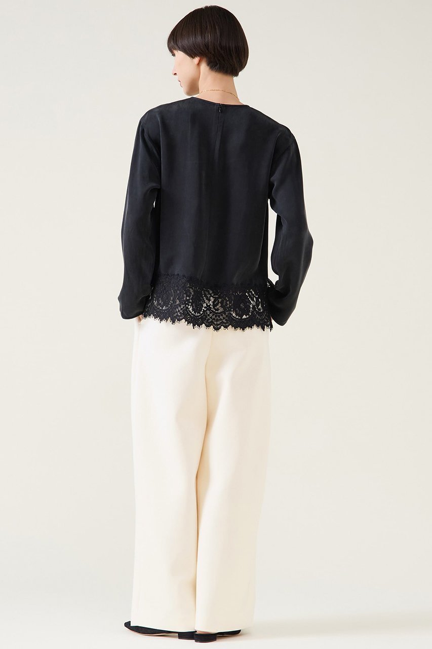 【マルティニーク/martinique】のキュプラリバーレースブラウス(セットアップ可) 人気、トレンドファッション・服の通販 founy(ファニー) 　ファッション　Fashion　レディースファッション　Fashion for Women　トップス・カットソー　Cut & Sew Tops　シャツ・ブラウス・オフィスカジュアル　Elegant Blouses & Button-Ups　2026年　2026　おすすめ　Recommended / Our Picks　インナー　Innerwear　エレガント 上品　Elegant　キュプラ　Cupro, Eco Fabric　サテン　Satin, Glossy Fabric　スリーブ　Sleeve, Long Sleeve / Short Sleeve　セットアップ　Set-Up, Coordinated Outfit　フランス　France, French　マニッシュ　Mannish, Boyish　レース　Lace, Lace Fabric　ロング　Long, Long-Length　夏　Summer　春　Spring　S/S・春夏　SS, Spring/Summer, Warm Season　other-6|ID: prp329100004761808 ipo3291000000035294539