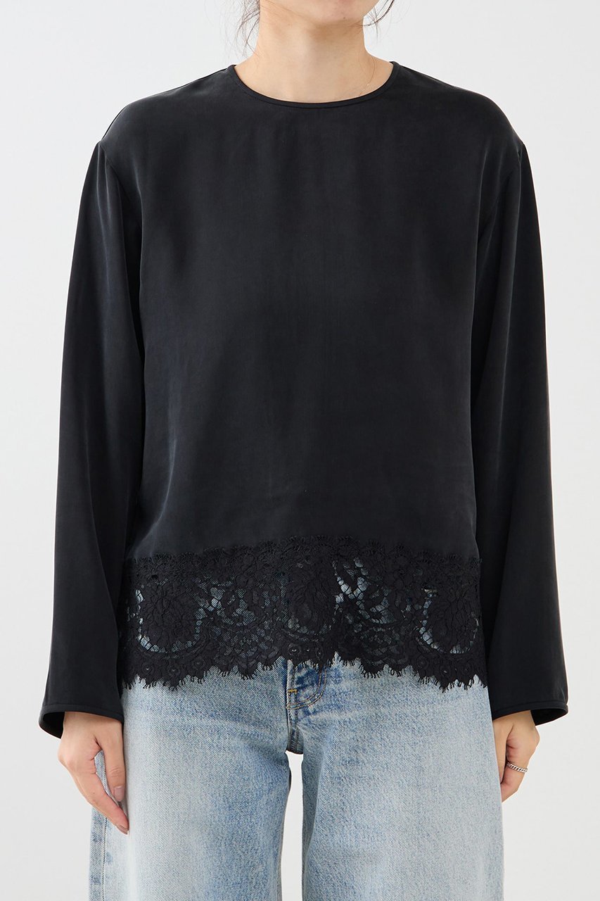 【マルティニーク/martinique】のキュプラリバーレースブラウス(セットアップ可) 人気、トレンドファッション・服の通販 founy(ファニー) 　ファッション　Fashion　レディースファッション　Fashion for Women　トップス・カットソー　Cut & Sew Tops　シャツ・ブラウス・オフィスカジュアル　Elegant Blouses & Button-Ups　2026年　2026　おすすめ　Recommended / Our Picks　インナー　Innerwear　エレガント 上品　Elegant　キュプラ　Cupro, Eco Fabric　サテン　Satin, Glossy Fabric　スリーブ　Sleeve, Long Sleeve / Short Sleeve　セットアップ　Set-Up, Coordinated Outfit　フランス　France, French　マニッシュ　Mannish, Boyish　レース　Lace, Lace Fabric　ロング　Long, Long-Length　夏　Summer　春　Spring　S/S・春夏　SS, Spring/Summer, Warm Season　other-7|ID: prp329100004761808 ipo3291000000035294540