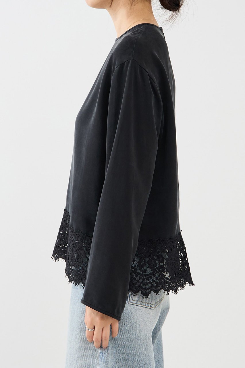 【マルティニーク/martinique】のキュプラリバーレースブラウス(セットアップ可) 人気、トレンドファッション・服の通販 founy(ファニー) 　ファッション　Fashion　レディースファッション　Fashion for Women　トップス・カットソー　Cut & Sew Tops　シャツ・ブラウス・オフィスカジュアル　Elegant Blouses & Button-Ups　2026年　2026　おすすめ　Recommended / Our Picks　インナー　Innerwear　エレガント 上品　Elegant　キュプラ　Cupro, Eco Fabric　サテン　Satin, Glossy Fabric　スリーブ　Sleeve, Long Sleeve / Short Sleeve　セットアップ　Set-Up, Coordinated Outfit　フランス　France, French　マニッシュ　Mannish, Boyish　レース　Lace, Lace Fabric　ロング　Long, Long-Length　夏　Summer　春　Spring　S/S・春夏　SS, Spring/Summer, Warm Season　other-8|ID: prp329100004761808 ipo3291000000035294541