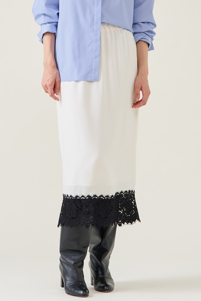 【マルティニーク/martinique】のキュプラリバーレーススカート(セットアップ可) 人気、トレンドファッション・服の通販 founy(ファニー) 　ファッション　Fashion　レディースファッション　Fashion for Women　セットアップ　Matching Sets　スカート・ミニ/ミディ/マキシ　Skirts / Mini, Midi & Maxi Skirts　スカート　Skirts　ロングスカート　Long Skirts / Maxi & Midi Skirts　2025年　2025　2025-2026秋冬・A/W　Autumn/Winter 2025–26 AW25–26　おすすめ　Recommended / Our Picks　キュプラ　Cupro, Eco Fabric　ギャザー　Gathered, Ruffled　サテン　Satin, Glossy Fabric　シンプル　Simple, Minimal　セットアップ　Set-Up, Coordinated Outfit　フランス　France, French　レース　Lace, Lace Fabric　ロング　Long, Long-Length　エレガント 上品　Elegant　A/W・秋冬　Autumn/Winter　other-4|ID: prp329100004761810 ipo3291000000034462200