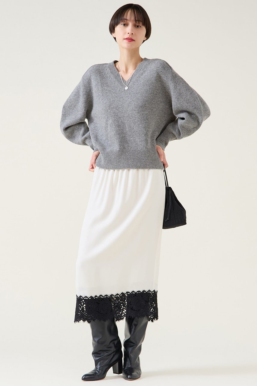 【マルティニーク/martinique】のキュプラリバーレーススカート(セットアップ可) 人気、トレンドファッション・服の通販 founy(ファニー) 　ファッション　Fashion　レディースファッション　Fashion for Women　セットアップ　Matching Sets　スカート・ミニ/ミディ/マキシ　Skirts / Mini, Midi & Maxi Skirts　スカート　Skirts　ロングスカート　Long Skirts / Maxi & Midi Skirts　2025年　2025　2025-2026秋冬・A/W　Autumn/Winter 2025–26 AW25–26　おすすめ　Recommended / Our Picks　キュプラ　Cupro, Eco Fabric　ギャザー　Gathered, Ruffled　サテン　Satin, Glossy Fabric　シンプル　Simple, Minimal　セットアップ　Set-Up, Coordinated Outfit　フランス　France, French　レース　Lace, Lace Fabric　ロング　Long, Long-Length　エレガント 上品　Elegant　A/W・秋冬　Autumn/Winter　other-6|ID: prp329100004761810 ipo3291000000034462202