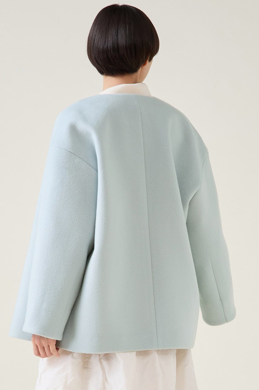 【マルティニーク/martinique】のノーカラーコート 人気、トレンドファッション・服の通販 founy(ファニー) 　ファッション　Fashion　レディースファッション　Fashion for Women　アウター　Coat / Outerwear Collection　コート・ロングコート・ピーコート　Long Coats, Peacoats & More　イタリア　Italy　春　Spring　ショート　Short, Short Length　ジャカード／ジャガード　Jacquard, Woven Pattern　ストール　Stole, Wrap　センター　Center, Center Line　なめらか　Smooth, Silky Texture　フロント　Front, Front Design　プリーツ　Pleats, Pleated　マフラー　Scarf, Muffler　モダン　Modern, Contemporary　S/S・春夏　SS, Spring/Summer, Warm Season　再入荷　Restock / Back in Stock　おすすめ　Recommended / Our Picks　夏　Summer　エレガント 上品　Elegant　ホリデーシーズン　Holiday Season　2026年　2026　other-3|ID: prp329100004761815 ipo3291000000035593909