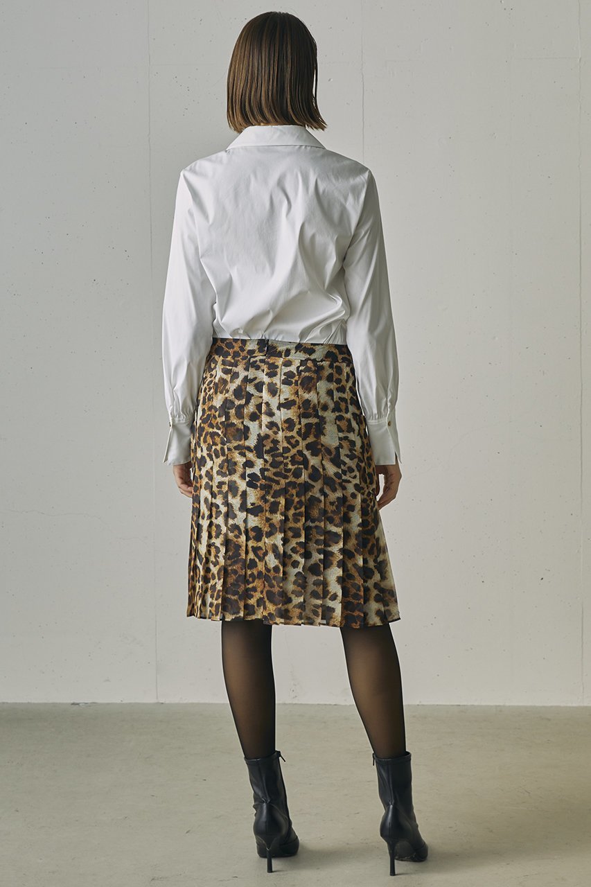 【ジェイドット/j.】のレオパードプリントプリーツミディスカート 人気、トレンドファッション・服の通販 founy(ファニー) 　ファッション　Fashion　レディースファッション　Fashion for Women　スカート　Skirts　おすすめ　Recommended / Our Picks　シフォン　Chiffon, Lightweight Fabric　スタイリッシュ　Stylish, Fashionable　プリント　Print, Printed Pattern　プリーツ　Pleats, Pleated　ラバー　Rubber, Rubber Sole　ロング　Long, Long-Length　新作・新入荷　New Arrivals / New In　無地　Plain, Solid Color　other-3|ID: prp329100004761825 ipo3291000000034462305