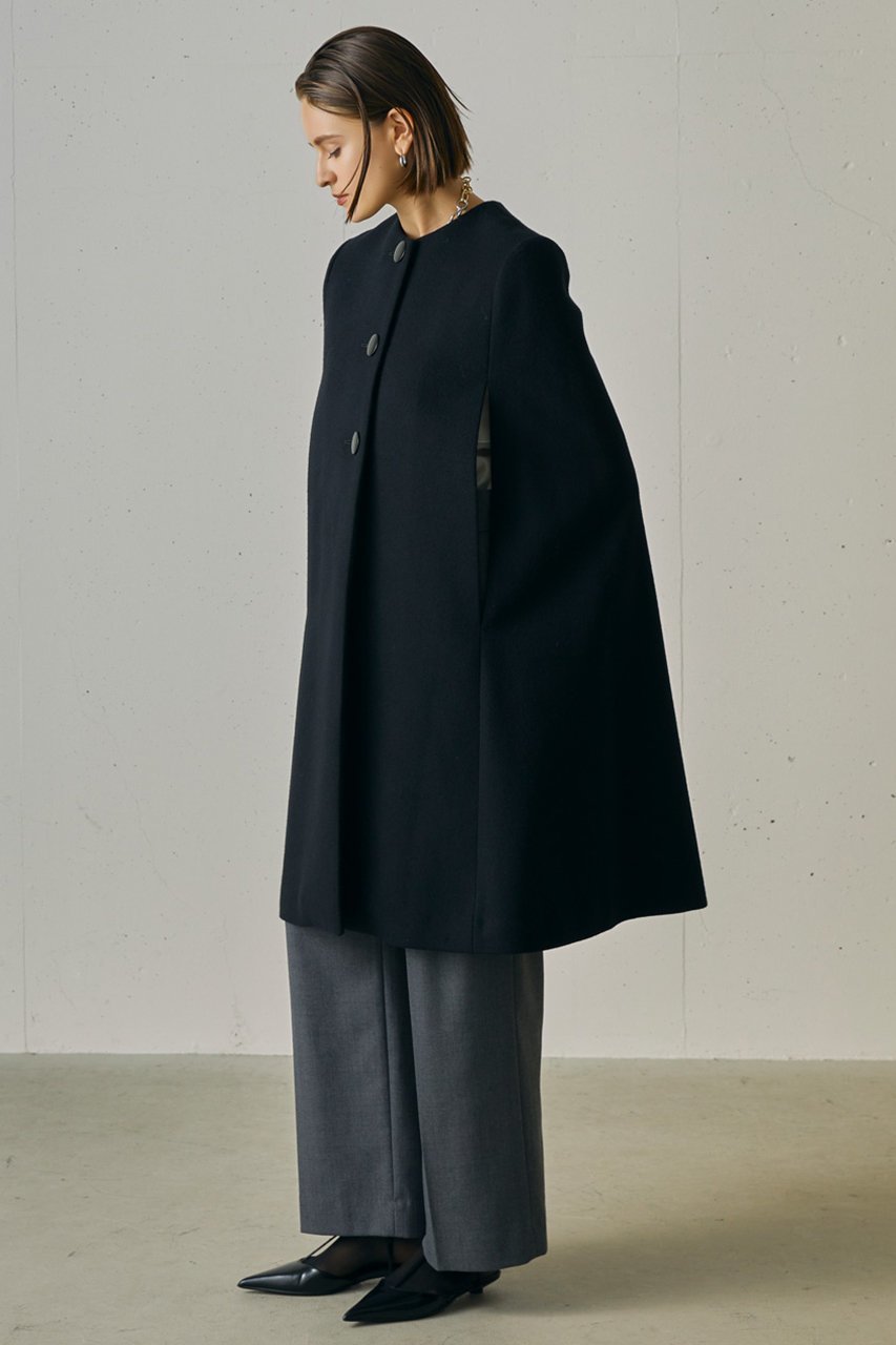 【ジェイドット/j.】のメルトンウールケープコート 人気、トレンドファッション・服の通販 founy(ファニー) ファッション Fashion レディースファッション Fashion for Women アウター Coat / Outerwear Collection コート・ロングコート・ピーコート Long Coats, Peacoats & More なめらか Smooth, Silky Texture インナー Innerwear エレガント 上品 Elegant クラシック Classic, Timeless Style スマート Smart, Elegant スリット Slit, Slit Detail モダン Modern, Contemporary ロング Long, Long-Length other-8|ID: prp329100004761829 ipo3291000000036068146