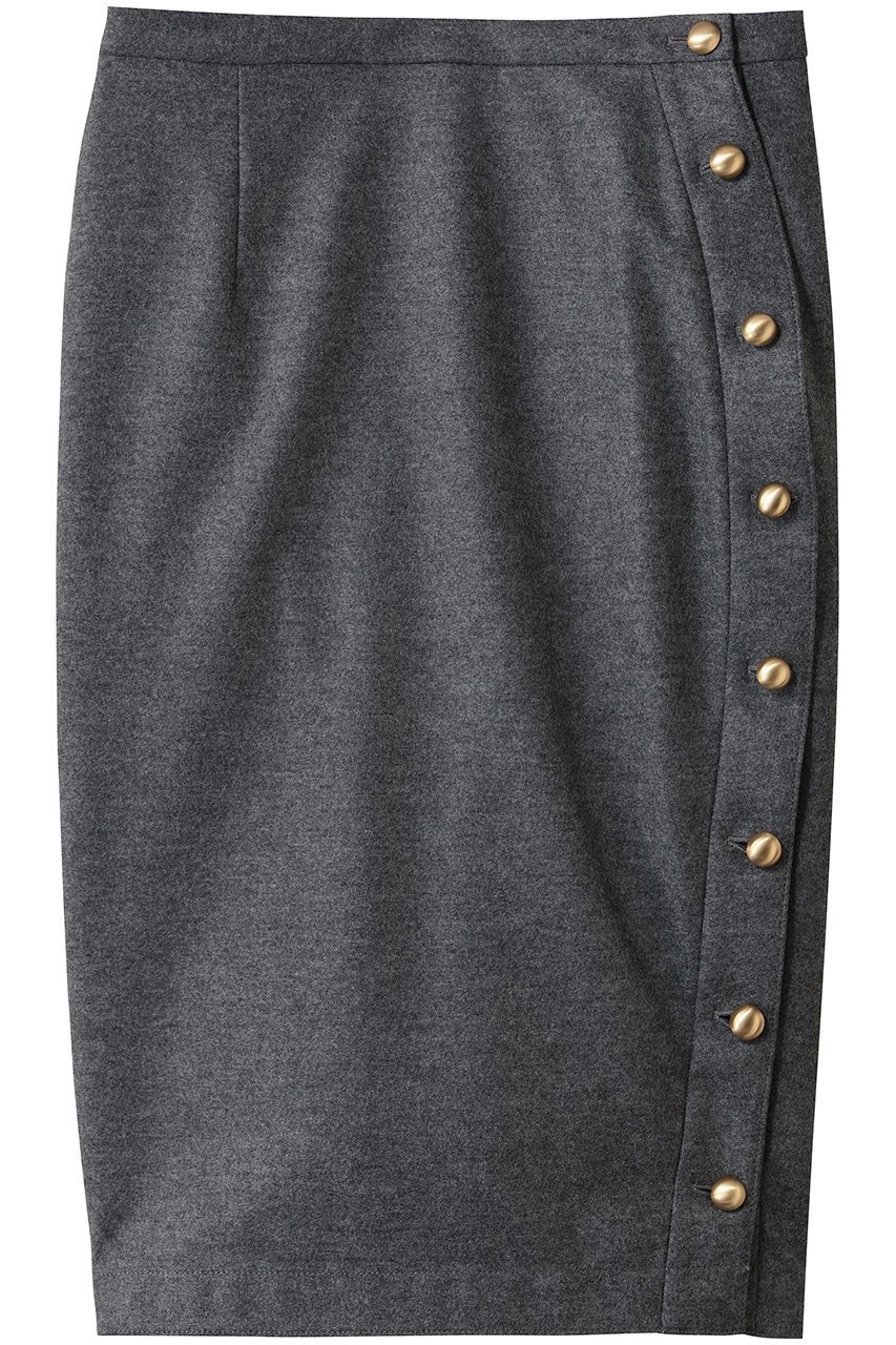 【ジェイドット/j.】の140 sウールサイドボタンスカート インテリア・キッズ・メンズ・レディースファッション・服の通販 founy(ファニー) 　ファッション　Fashion　レディースファッション　Fashion for Women　スカート　Skirts　ロングスカート　Long Skirts / Maxi & Midi Skirts　おすすめ　Recommended / Our Picks　コンパクト　Compact, Small Size　スリット　Slit, Slit Detail　ロング　Long, Long-Length　エレガント 上品　Elegant　新作・新入荷　New Arrivals / New In　グレー|ID: prp329100004761835 ipo3291000000034462367