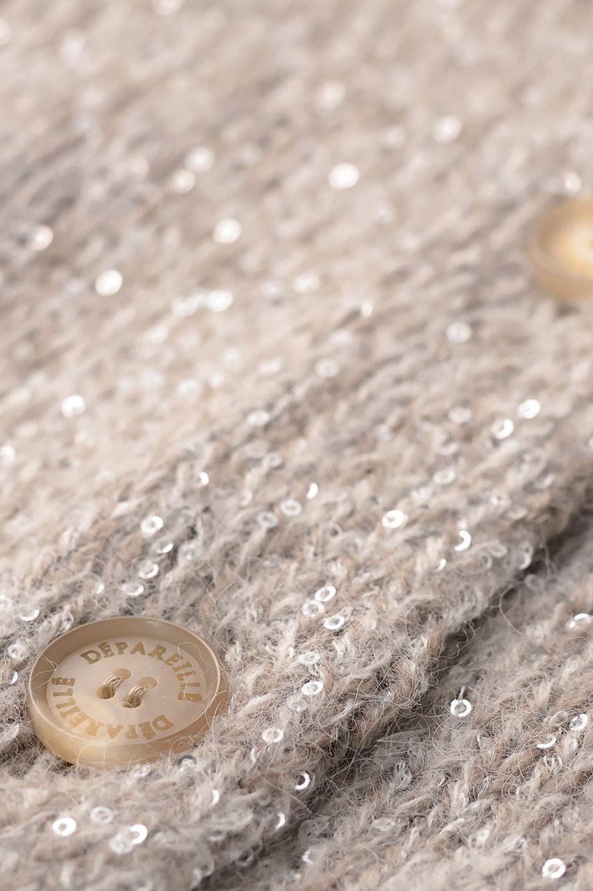 【デパリエ/DEPAREILLE】のシークインローゲージリブカーディガン 人気、トレンドファッション・服の通販 founy(ファニー) ファッション Fashion レディースファッション Fashion for Women トップス・カットソー Cut & Sew Tops ニット Knit Tops & Sweaters カーディガン・羽織り Layered Style Cardigans カーディガン Cardigan, Knitwear コンパクト Compact, Small Size スパンコール Sequins, Sequin Embellishment トレンド Trend, Trending Now ベーシック Basic, Essential 新作・新入荷 New Arrivals / New In other-6|ID: prp329100004761840 ipo3291000000034462406